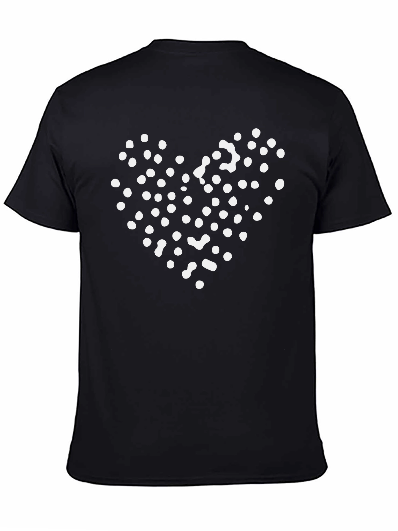 Heart Dots Black T-Shirt