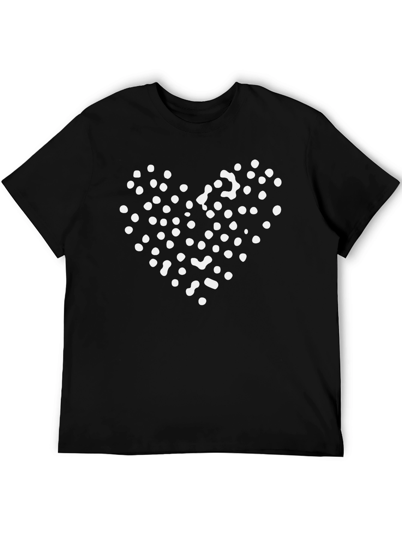 Heart Dots Black T-Shirt