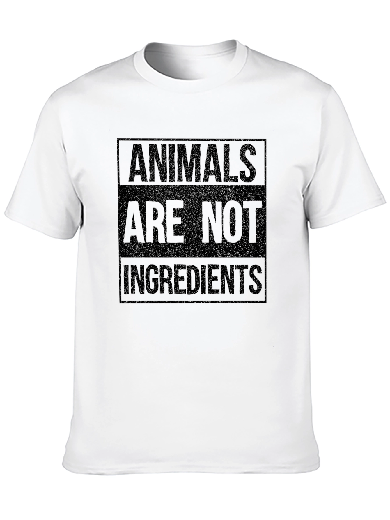 Animals Are Not Ingredients Black T-Shirt