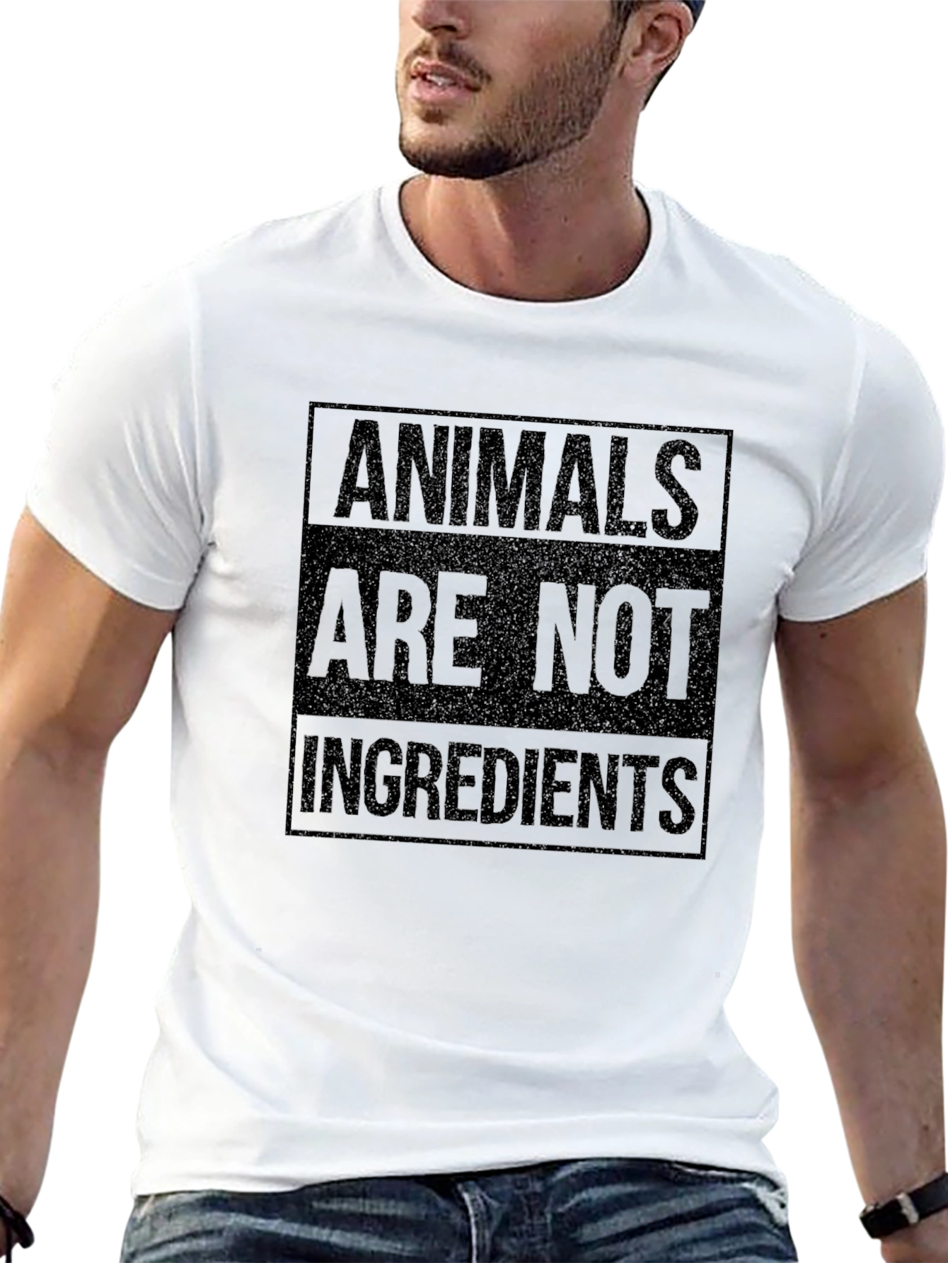 Animals Are Not Ingredients Black T-Shirt