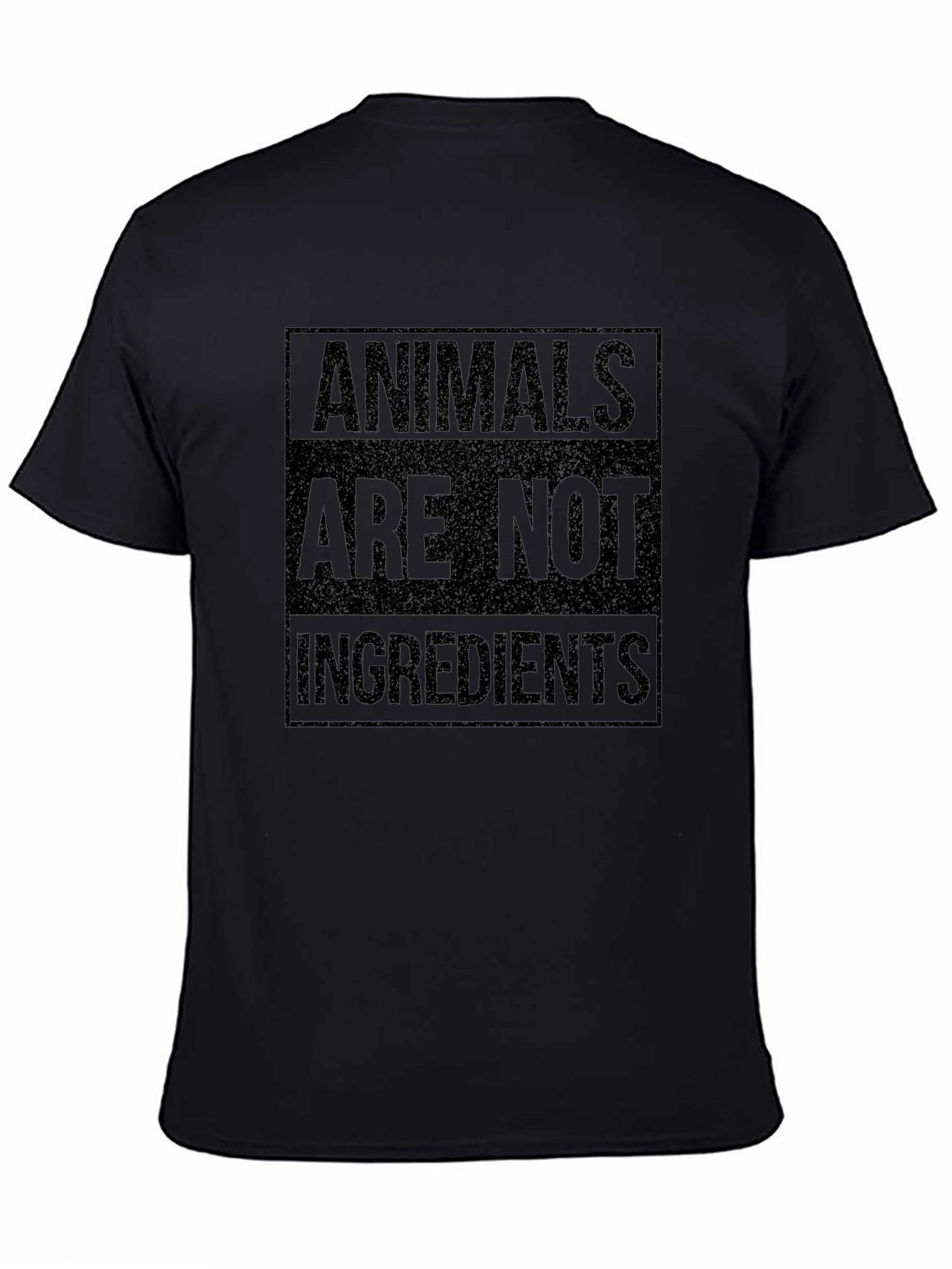 Animals Are Not Ingredients Black T-Shirt