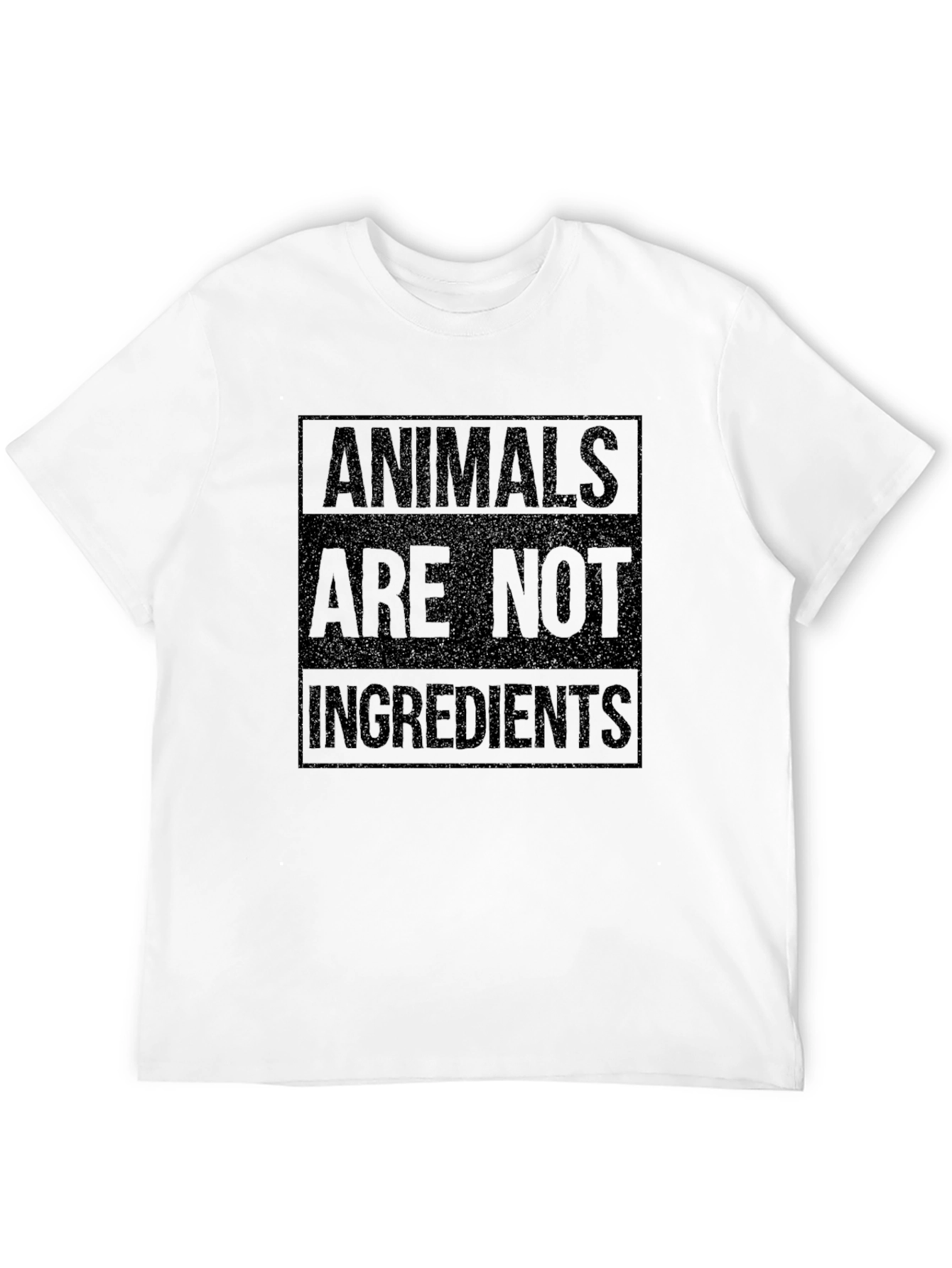 Animals Are Not Ingredients Black T-Shirt