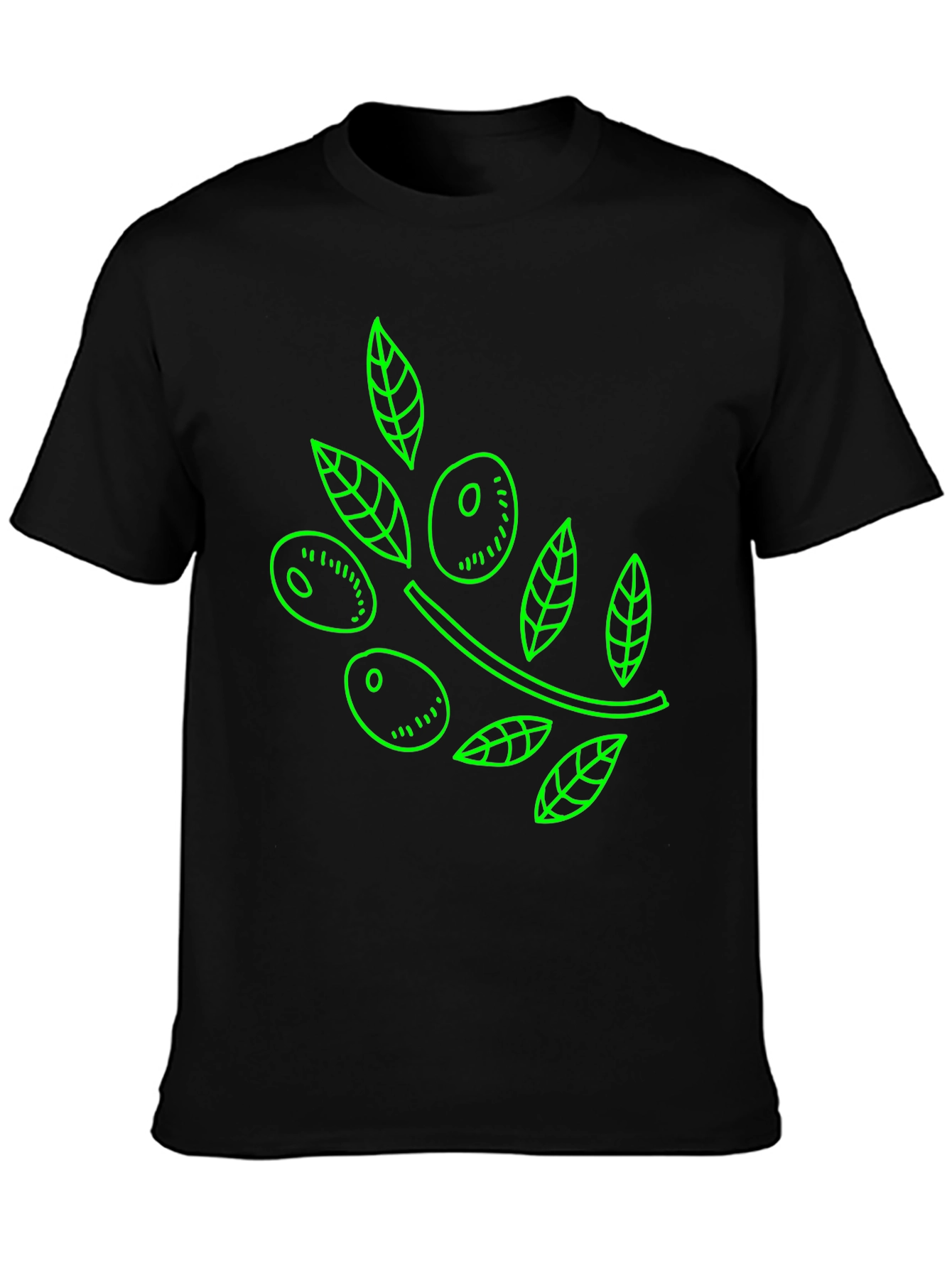 Olive Branch Graphic Tee - Black T-Shirt