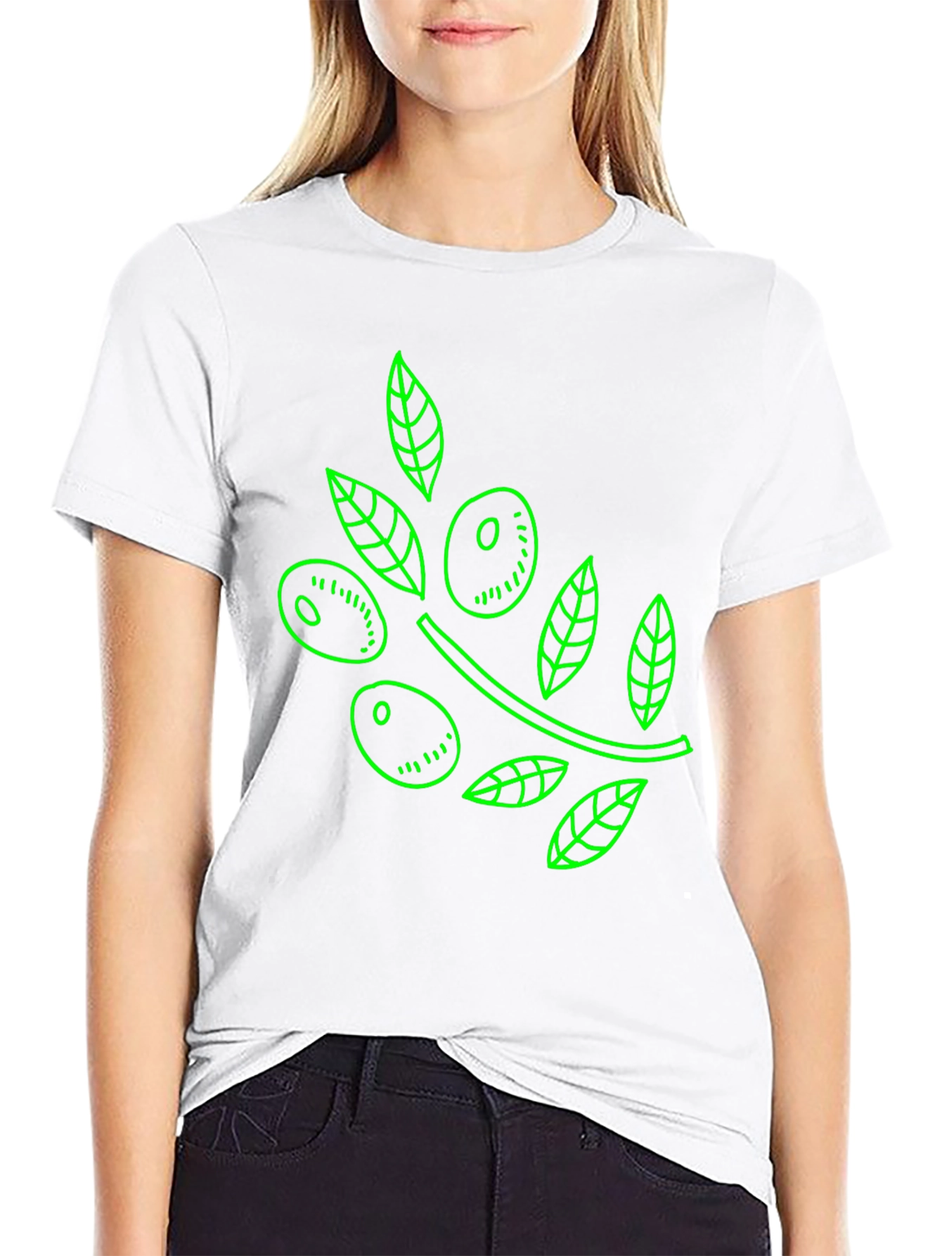 Olive Branch Graphic Tee - Black T-Shirt