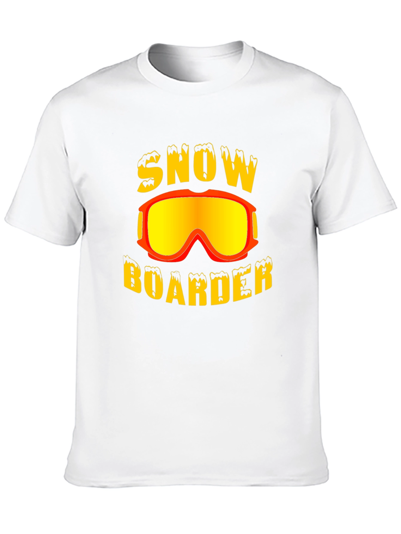 Snow Boarder Graphic Tee - Black Cotton T-Shirt