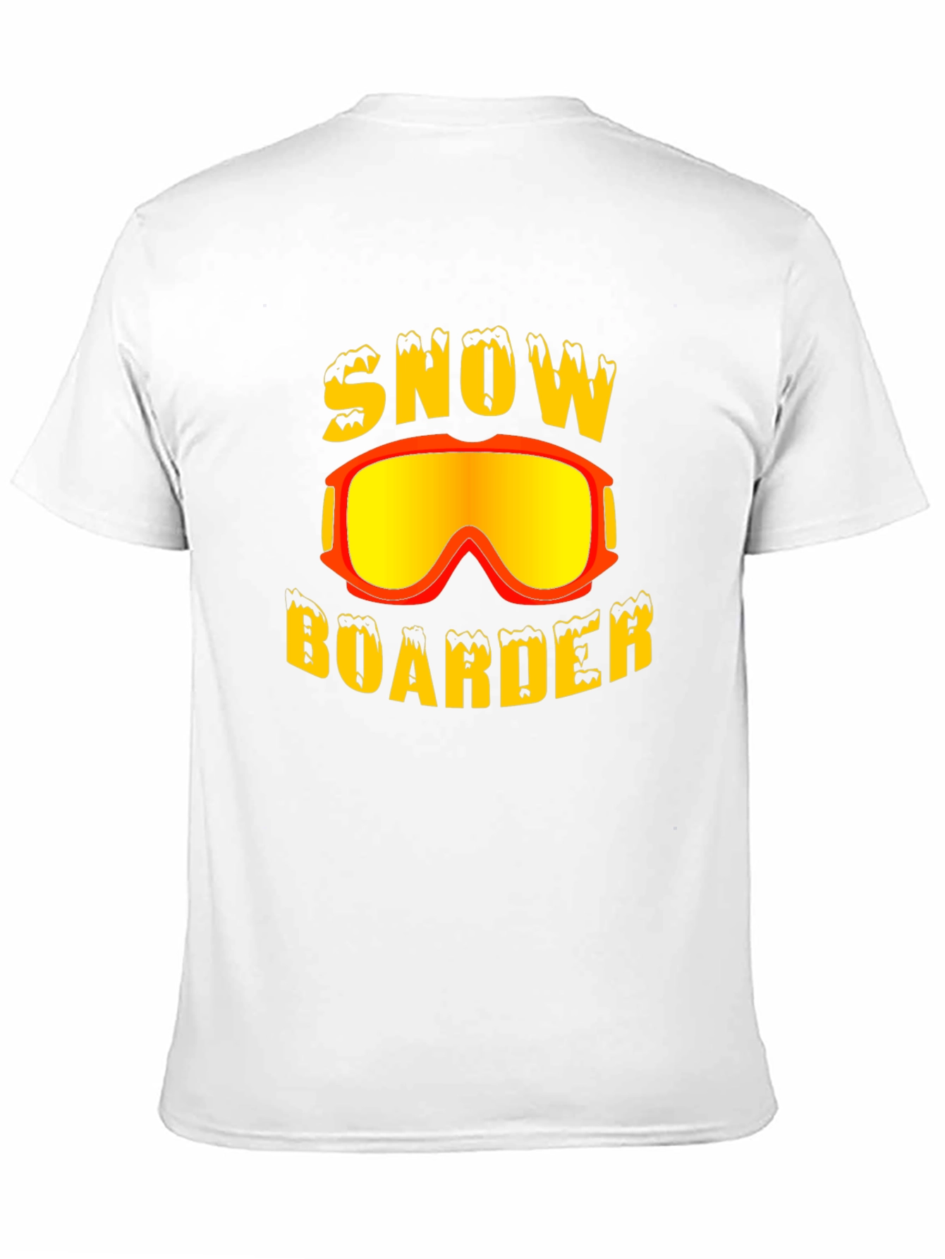 Snow Boarder Graphic Tee - Black Cotton T-Shirt