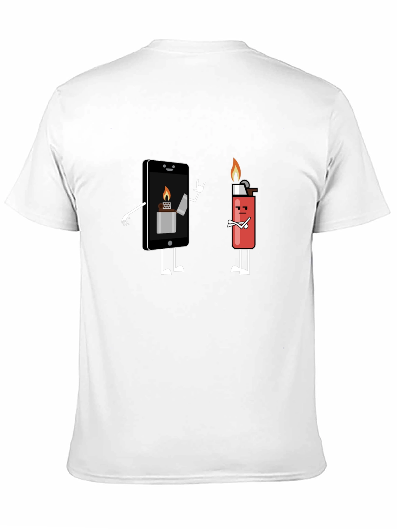 Funny Phone and Lighter T-Shirt