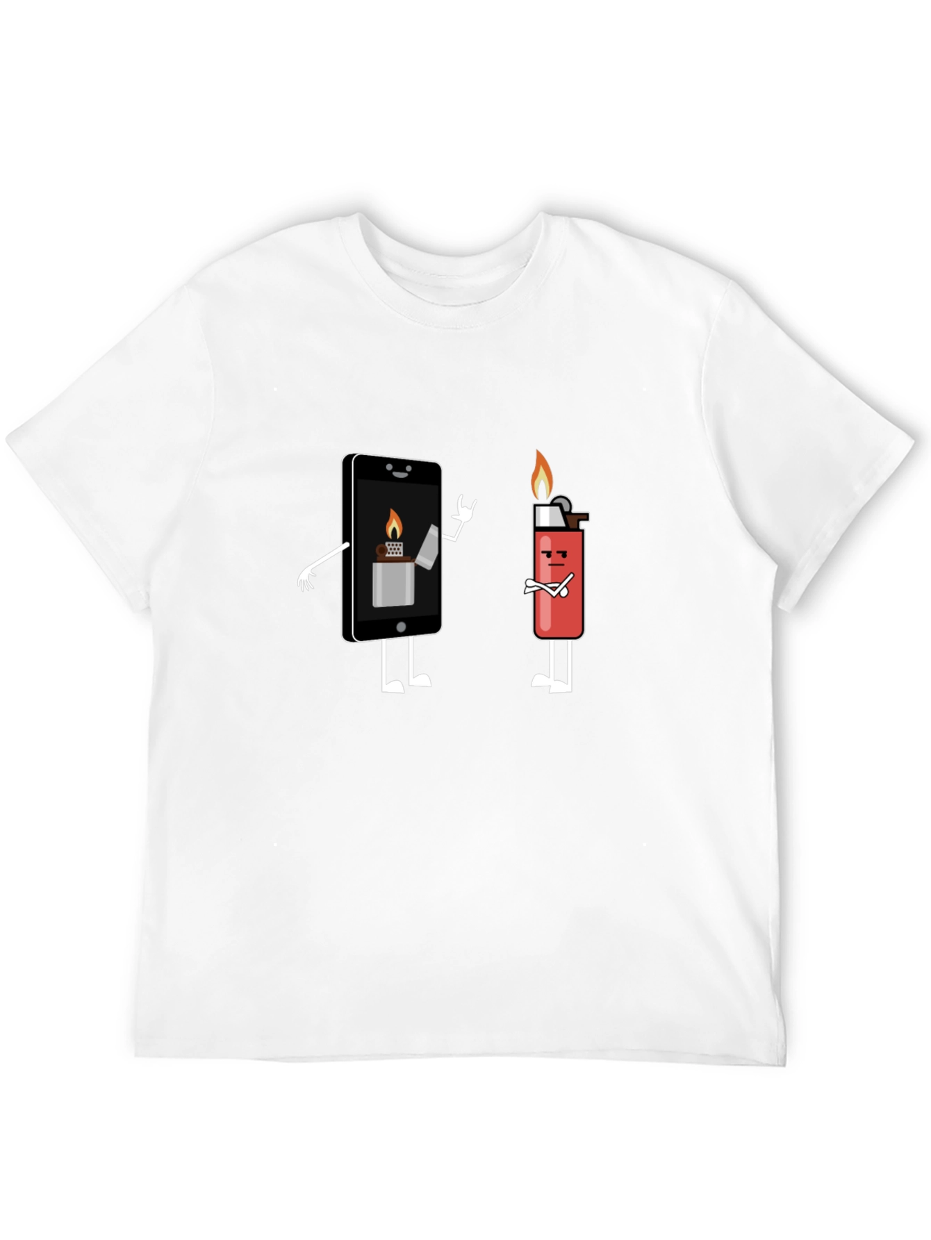 Funny Phone and Lighter T-Shirt