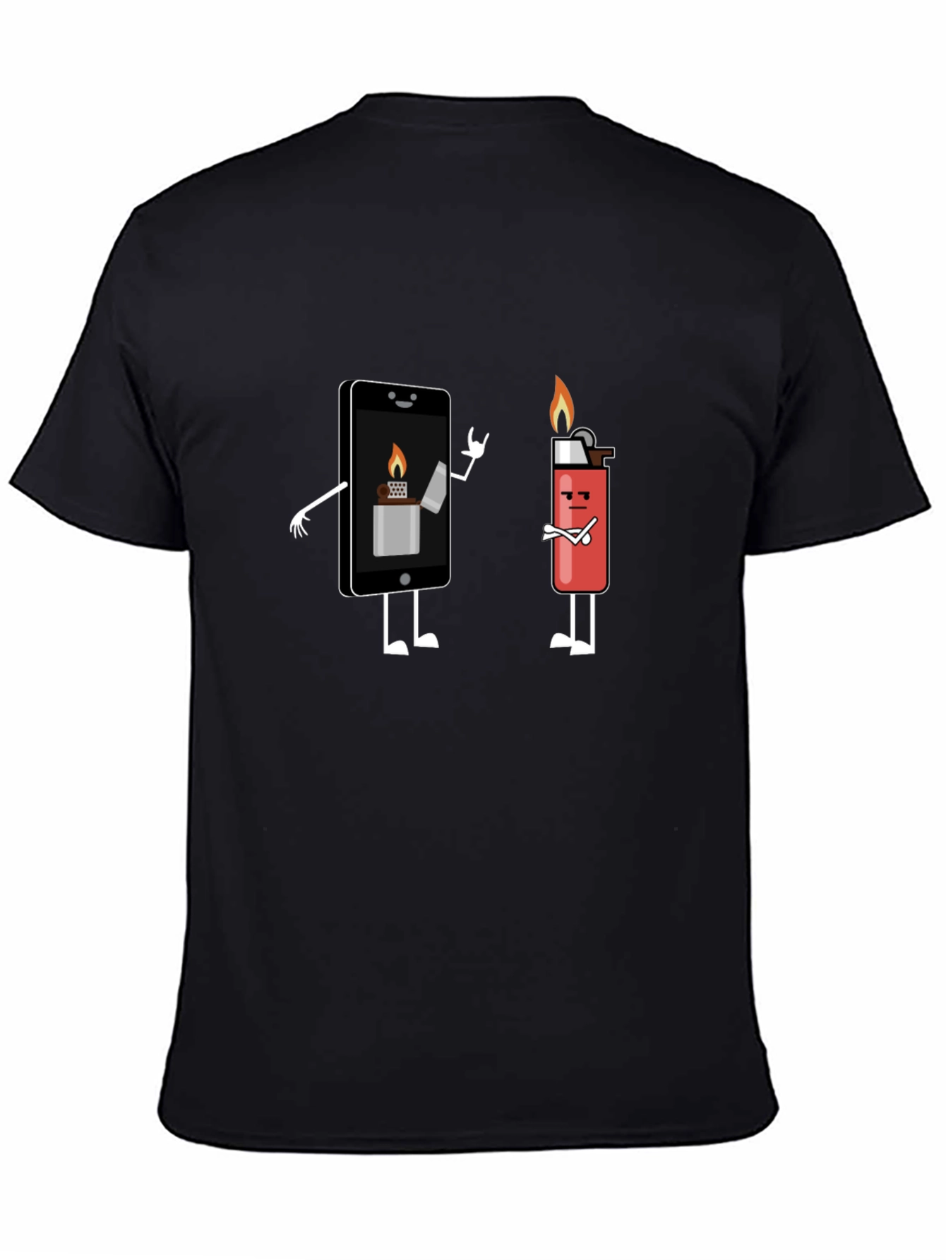 Funny Phone and Lighter T-Shirt