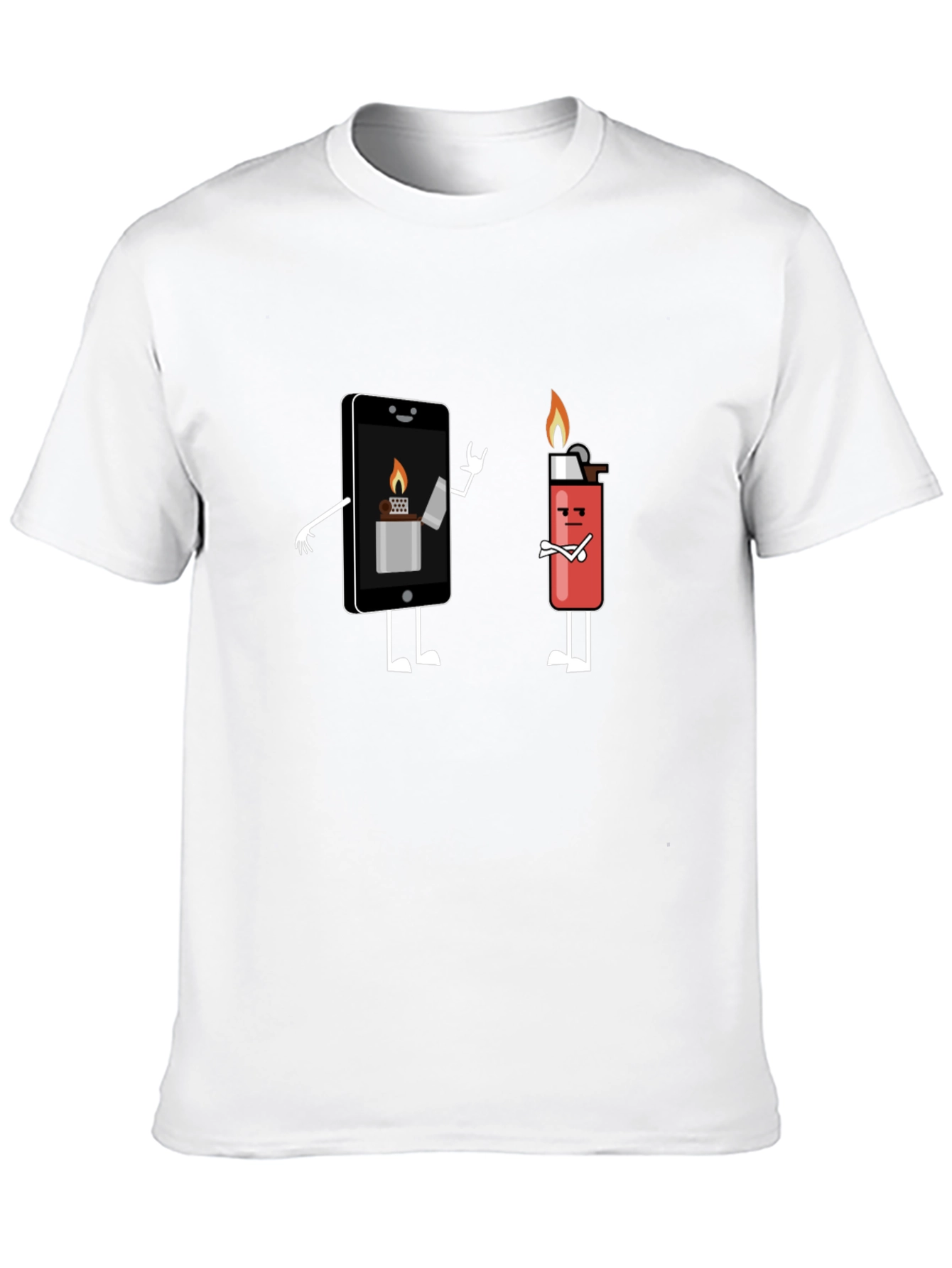 Funny Phone and Lighter T-Shirt
