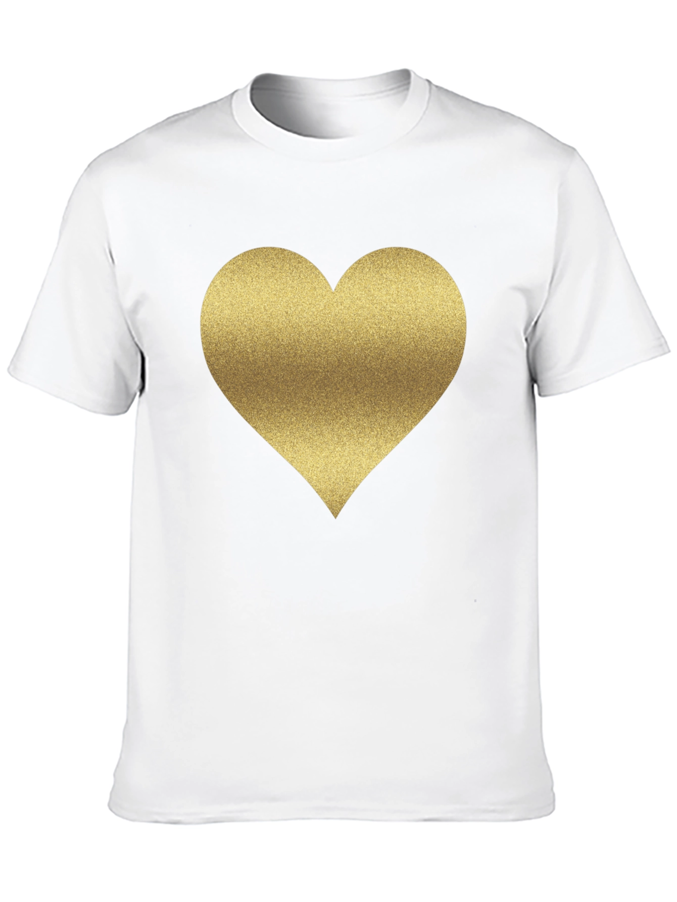 Gold Heart Graphic Tee - Stylish Black T-Shirt