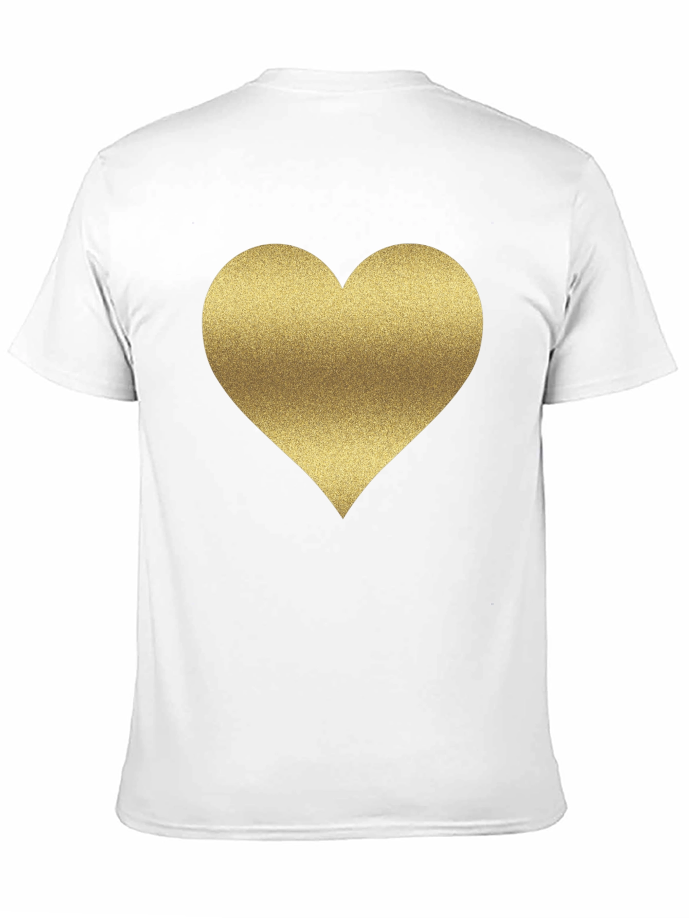 Gold Heart Graphic Tee - Stylish Black T-Shirt