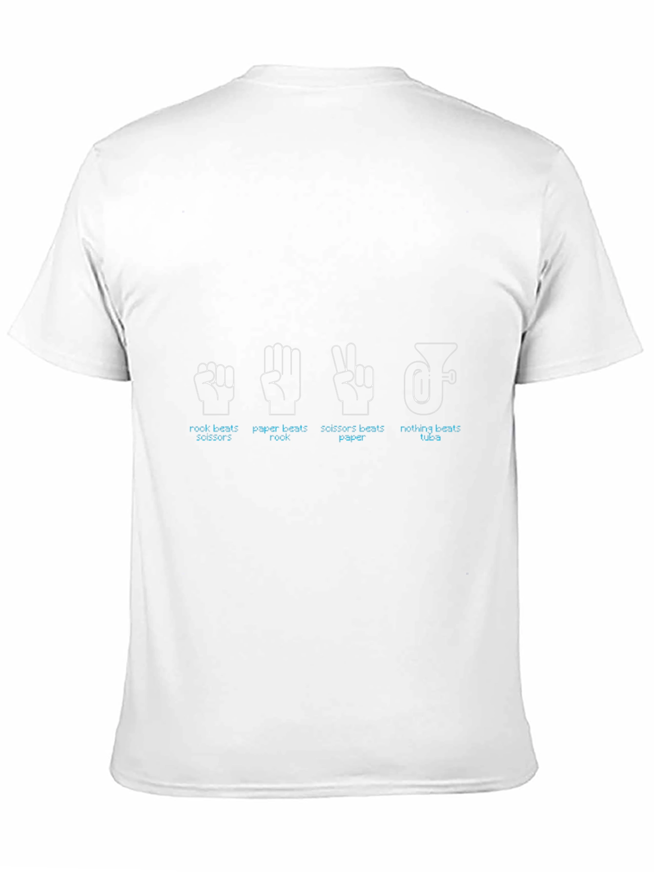Rock Paper Scissors Tuba Graphic Tee - Black
