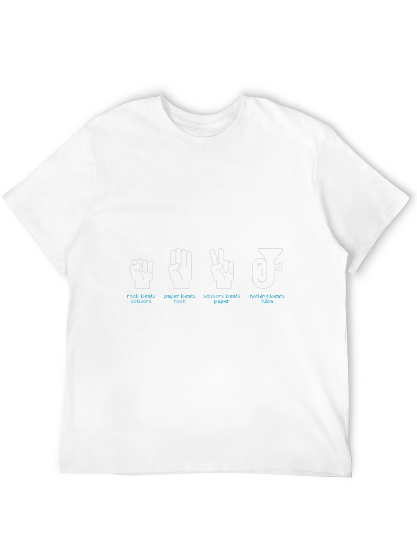 Rock Paper Scissors Tuba Graphic Tee - Black