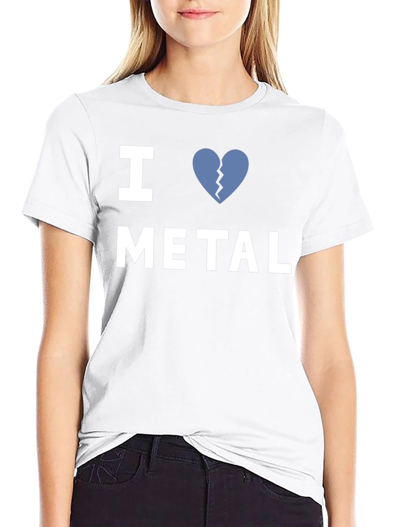 I Heart Broken Metal Graphic Tee - Black