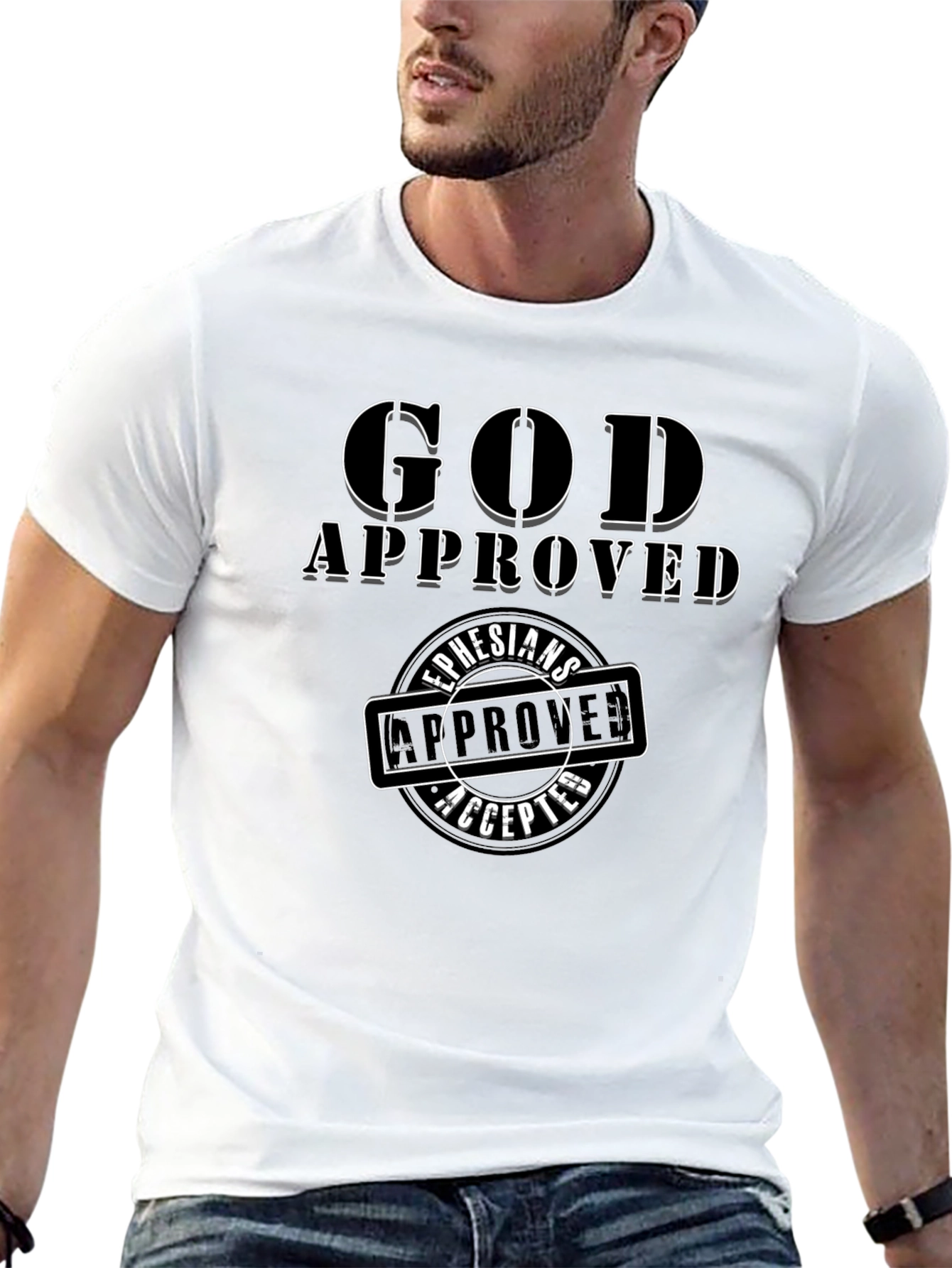 God Approved Christian T-Shirt Black