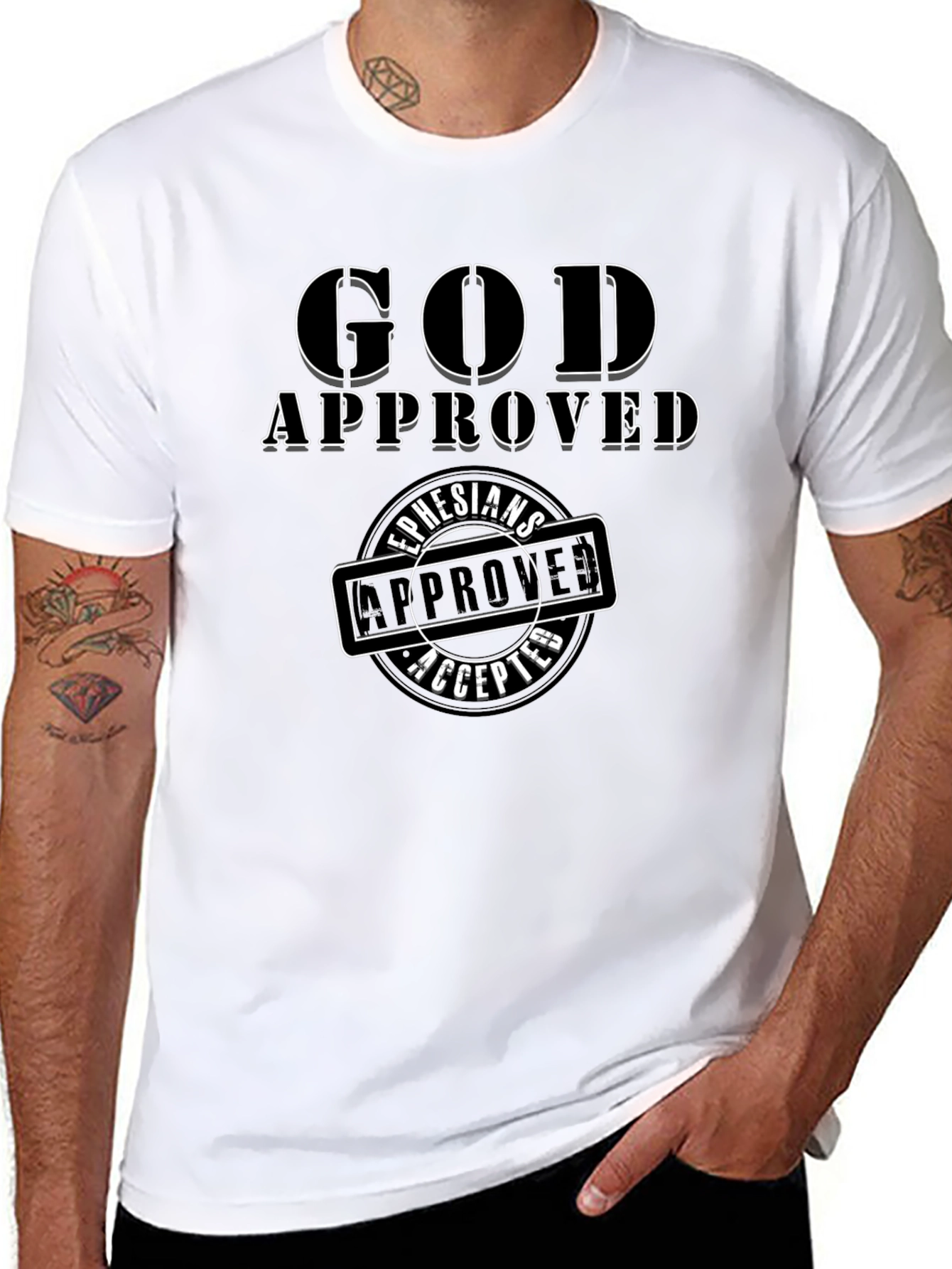 God Approved Christian T-Shirt Black
