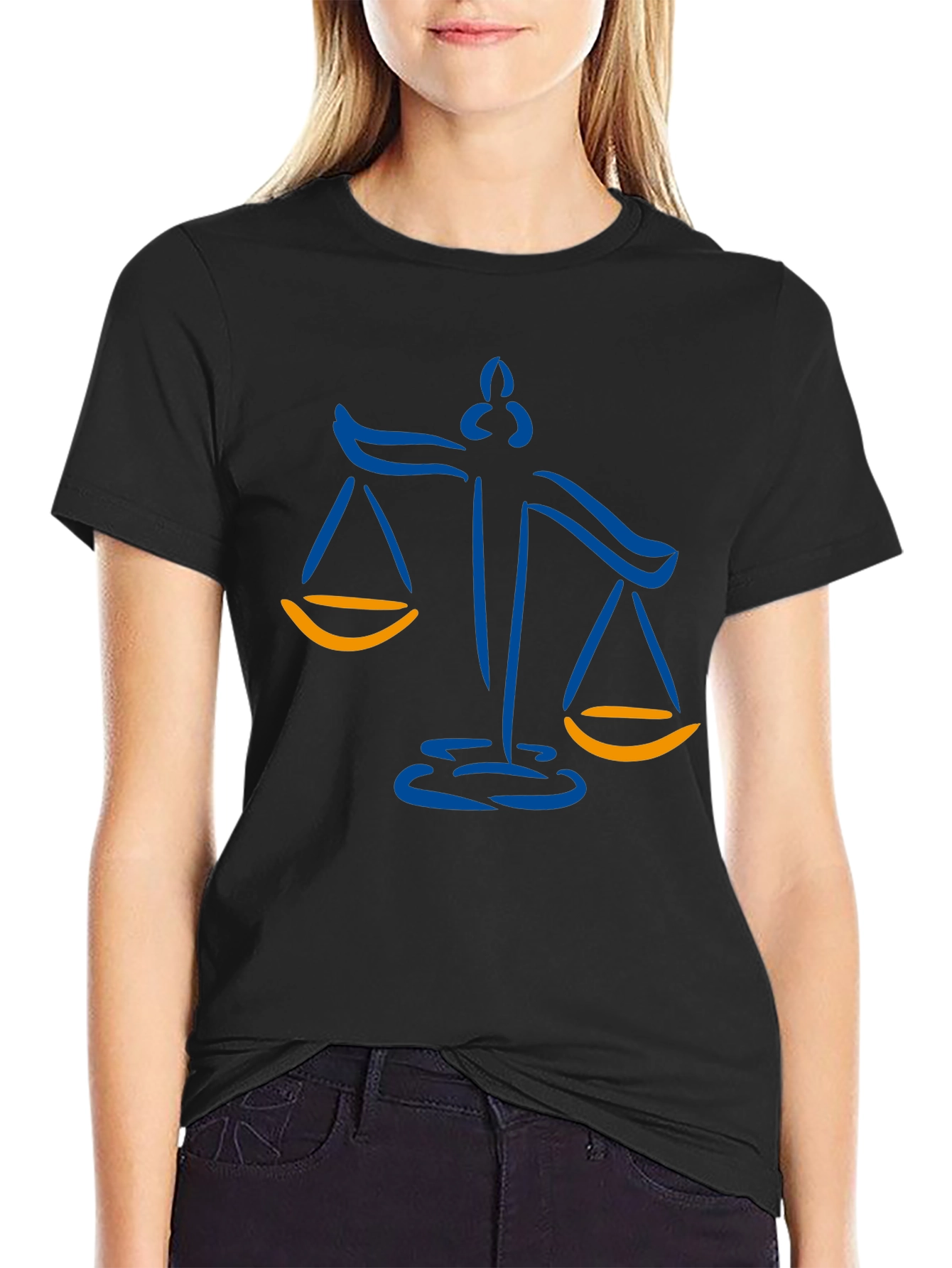 Scales of Justice Graphic Tee - Black