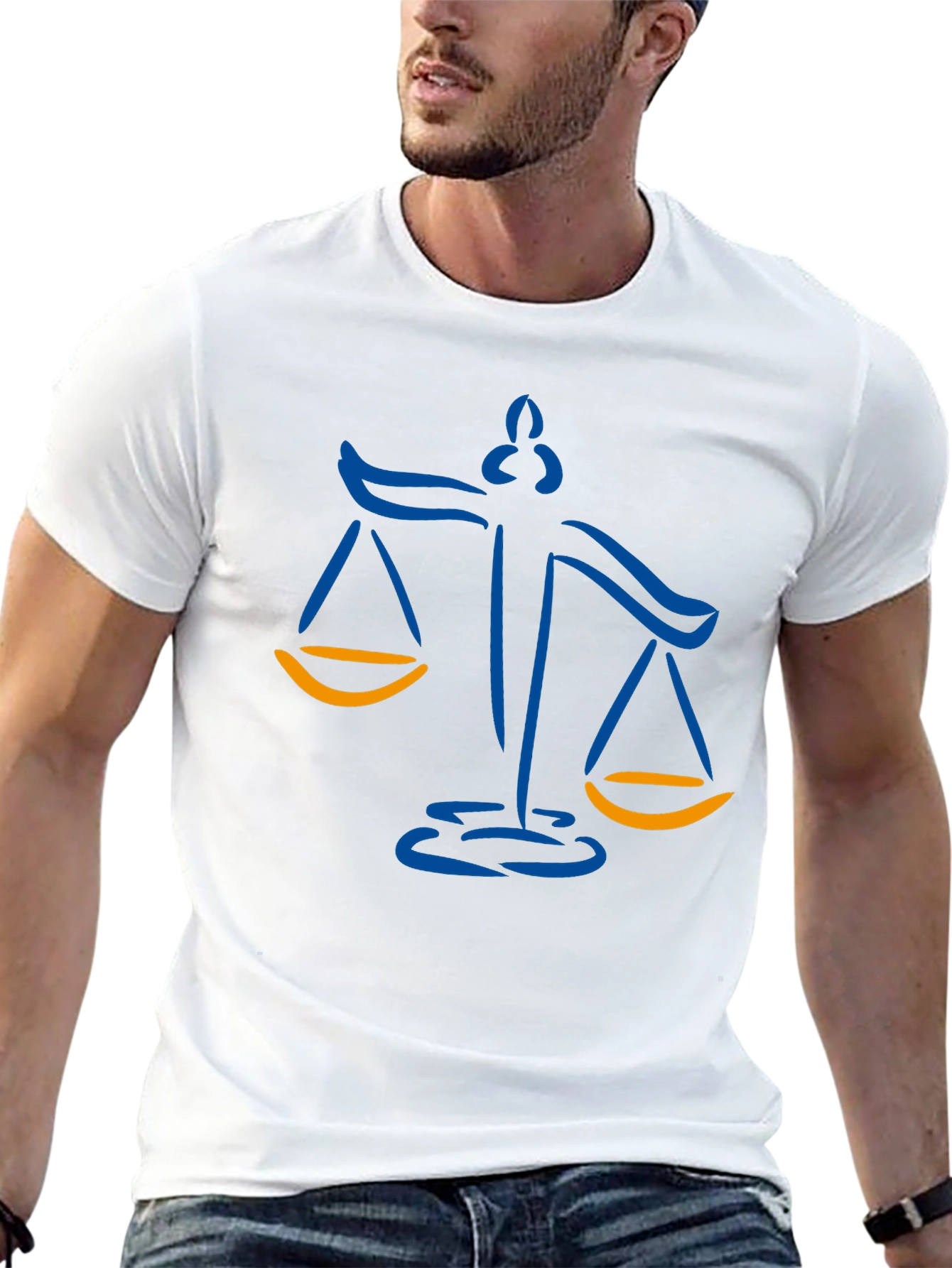 Scales of Justice Graphic Tee - Black