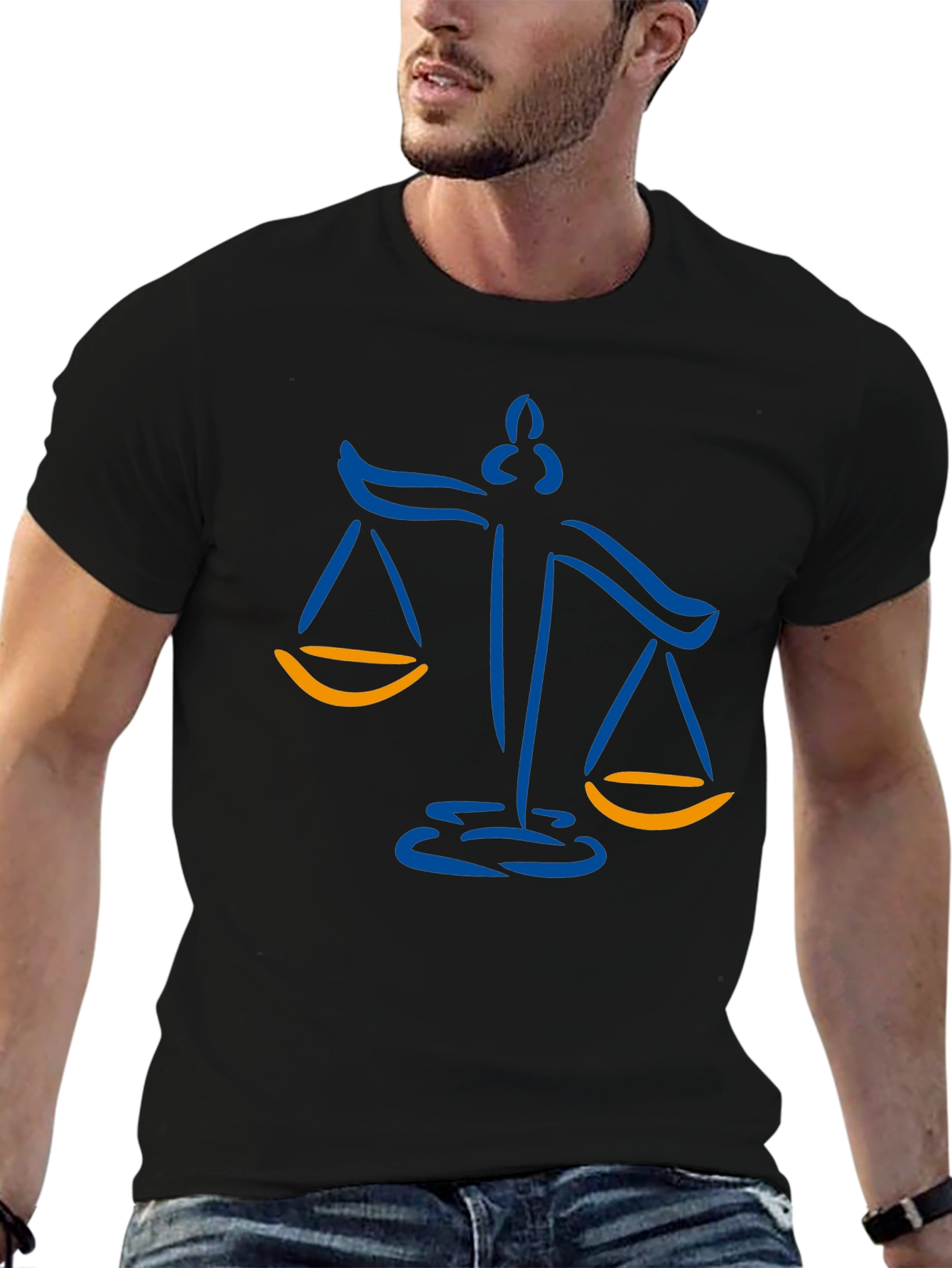 Scales of Justice Graphic Tee - Black