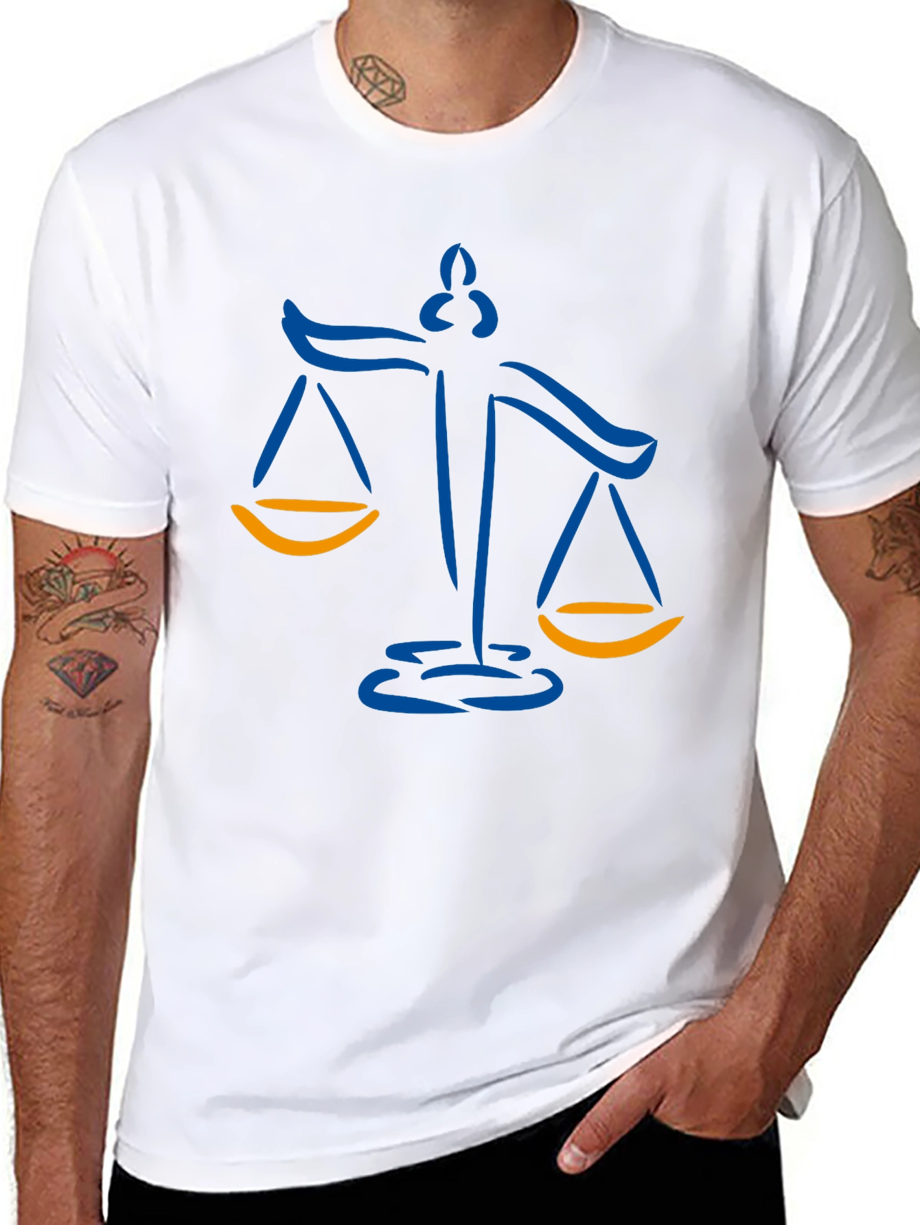 Scales of Justice Graphic Tee - Black