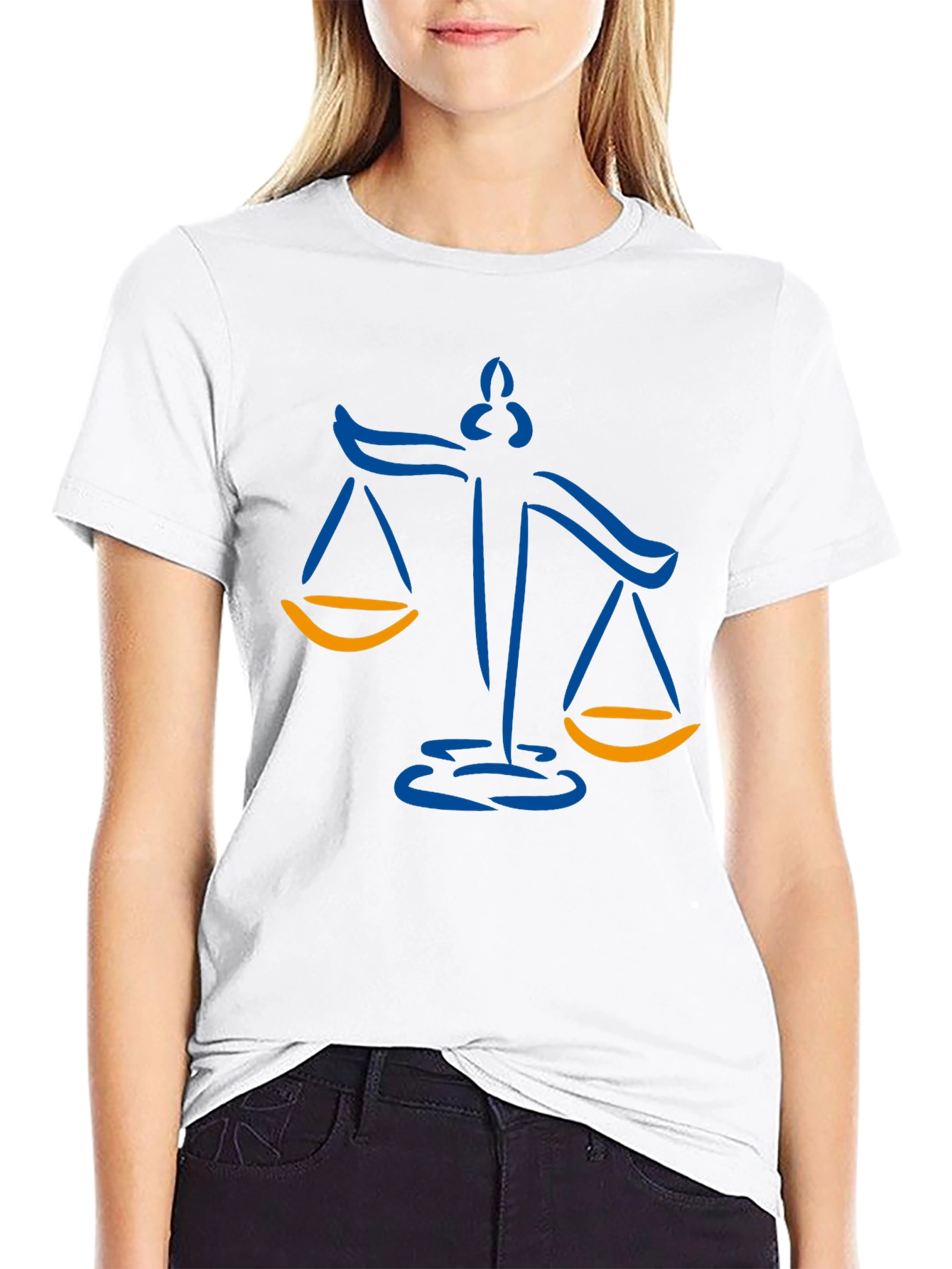 Scales of Justice Graphic Tee - Black