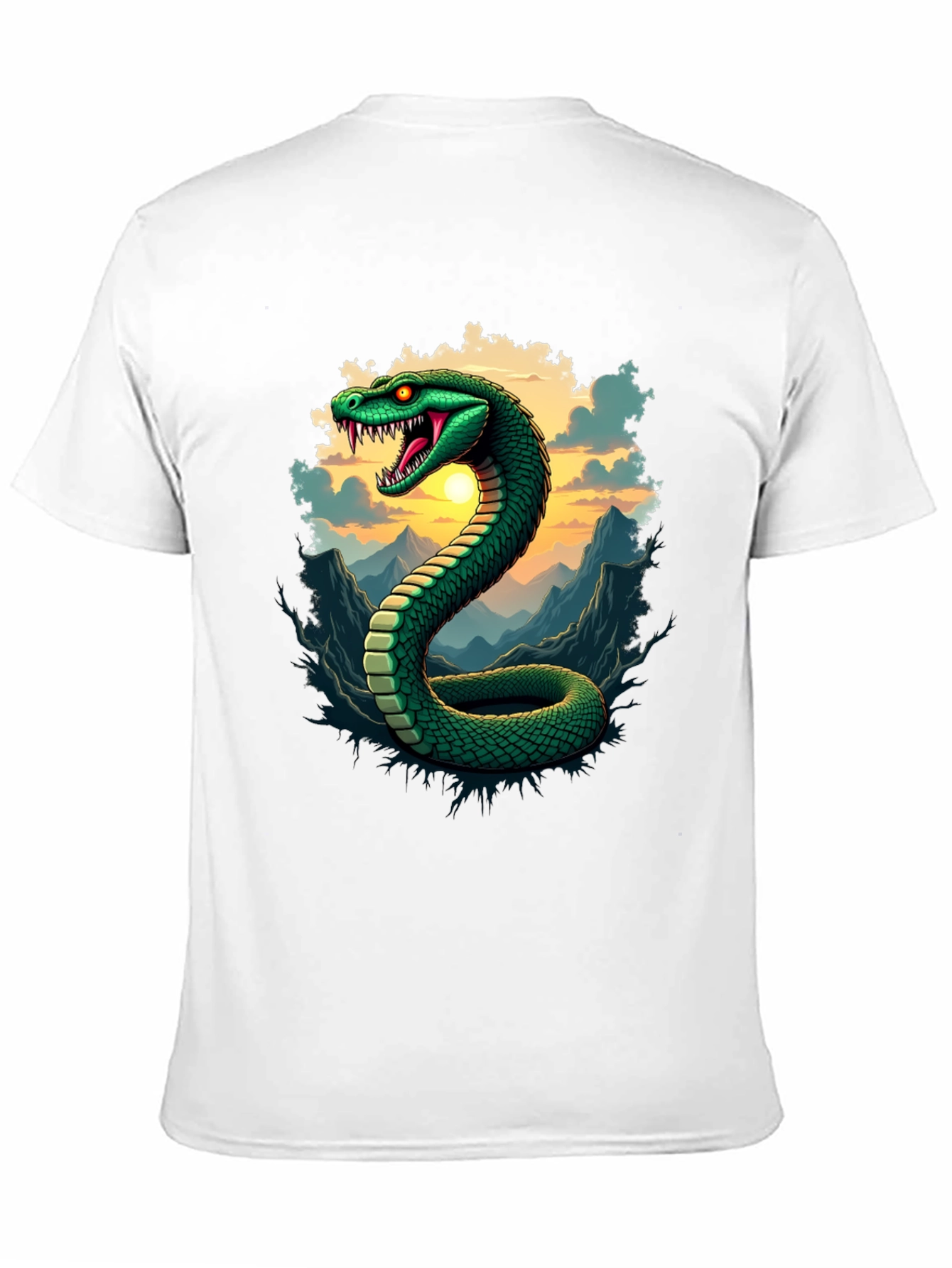 Mens Snake Graphic Tee - Black