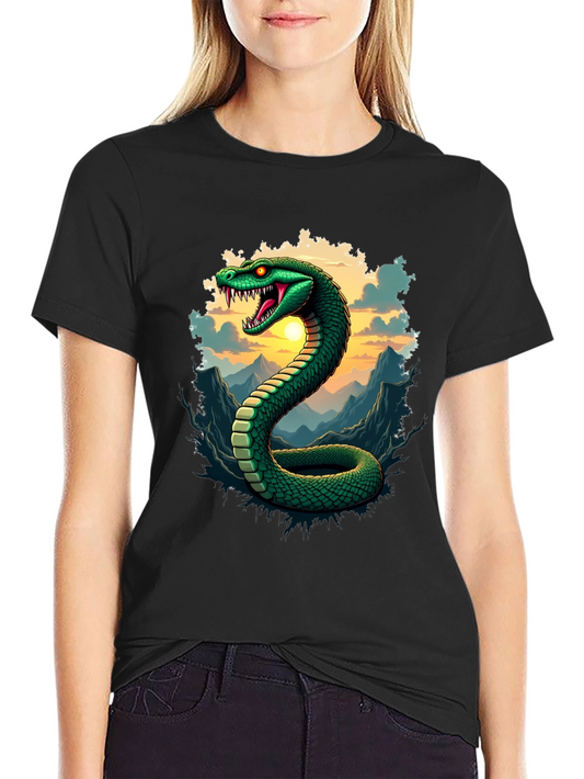 Mens Snake Graphic Tee - Black