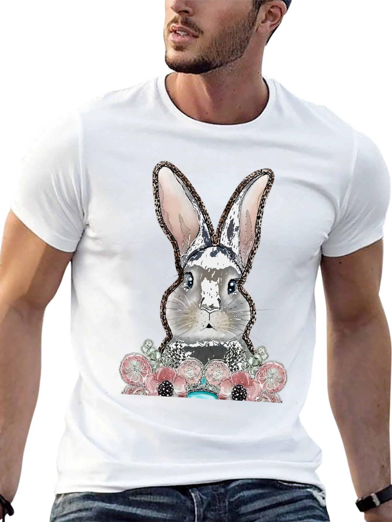 Stylish Bunny Graphic Tee