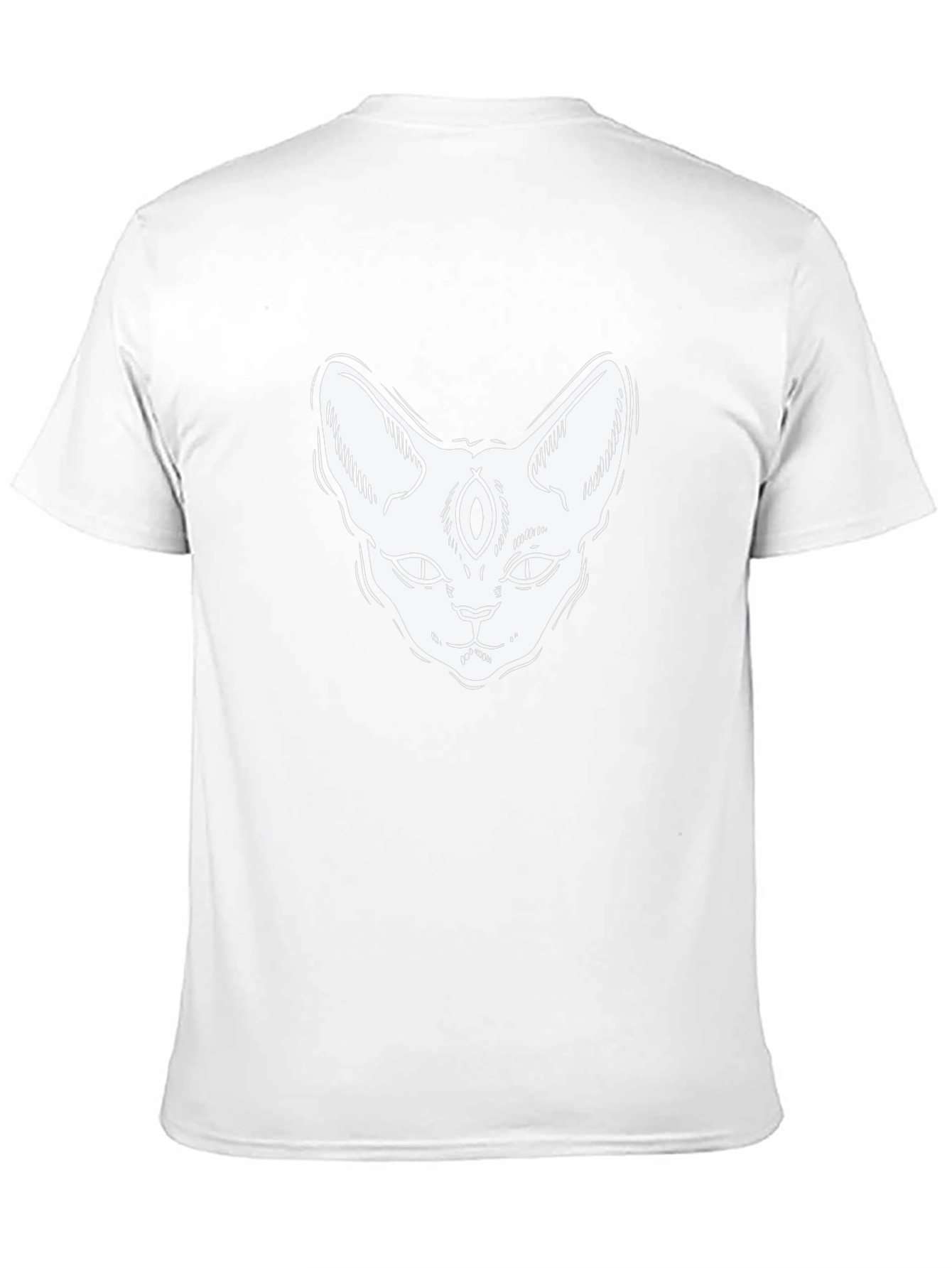 Third Eye Cat Graphic Tee - Black Cotton T-Shirt
