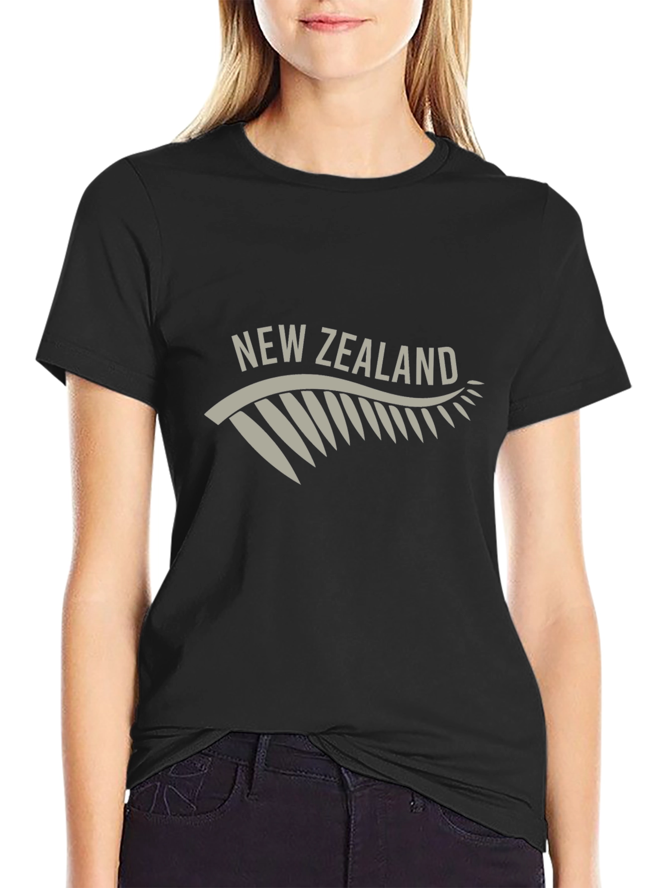 New Zealand Fern Graphic Tee - Black