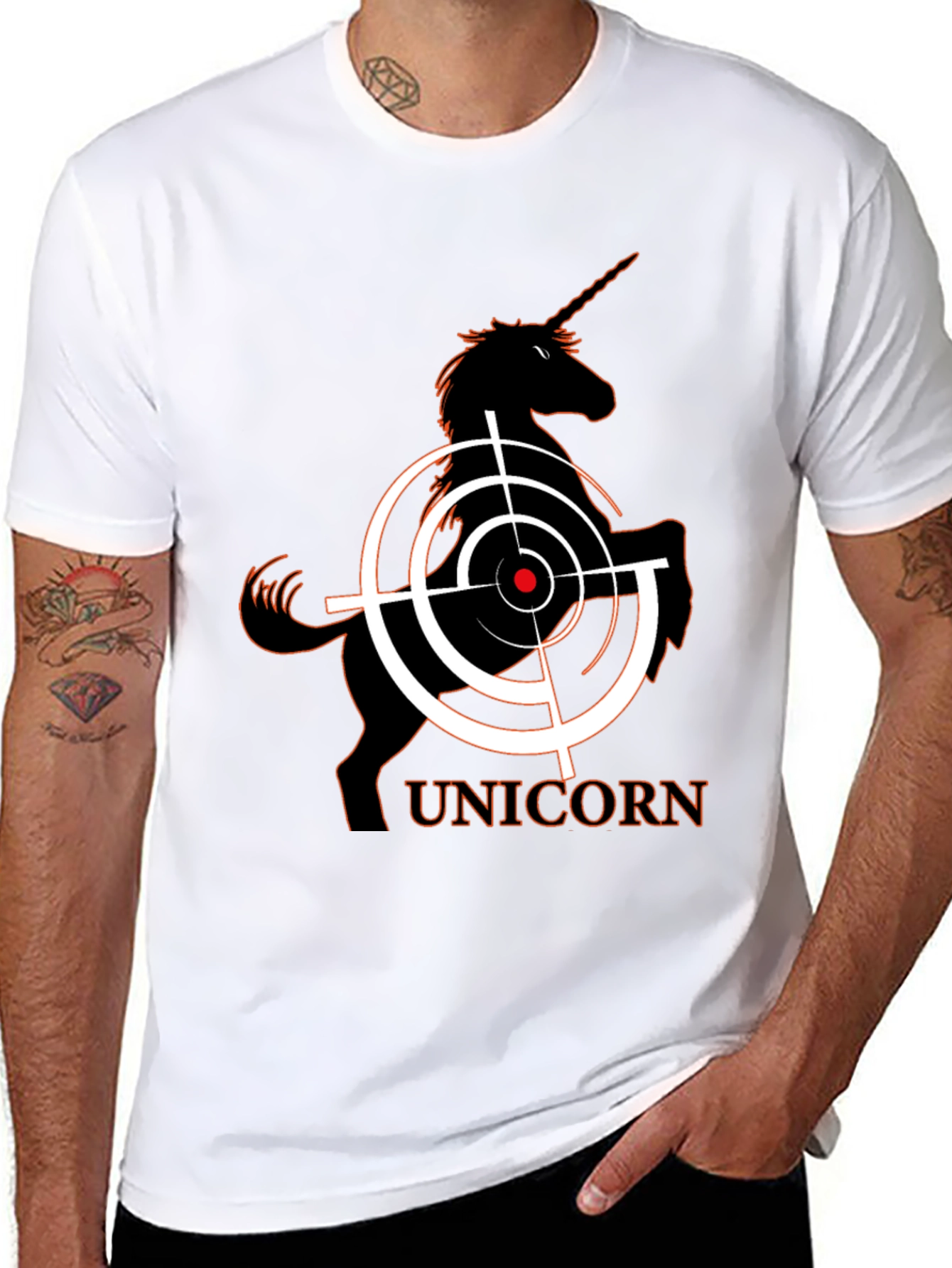 Unicorn Target T-Shirt - Black