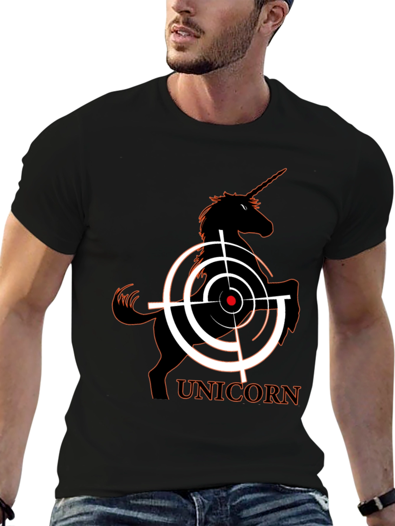 Unicorn Target T-Shirt - Black