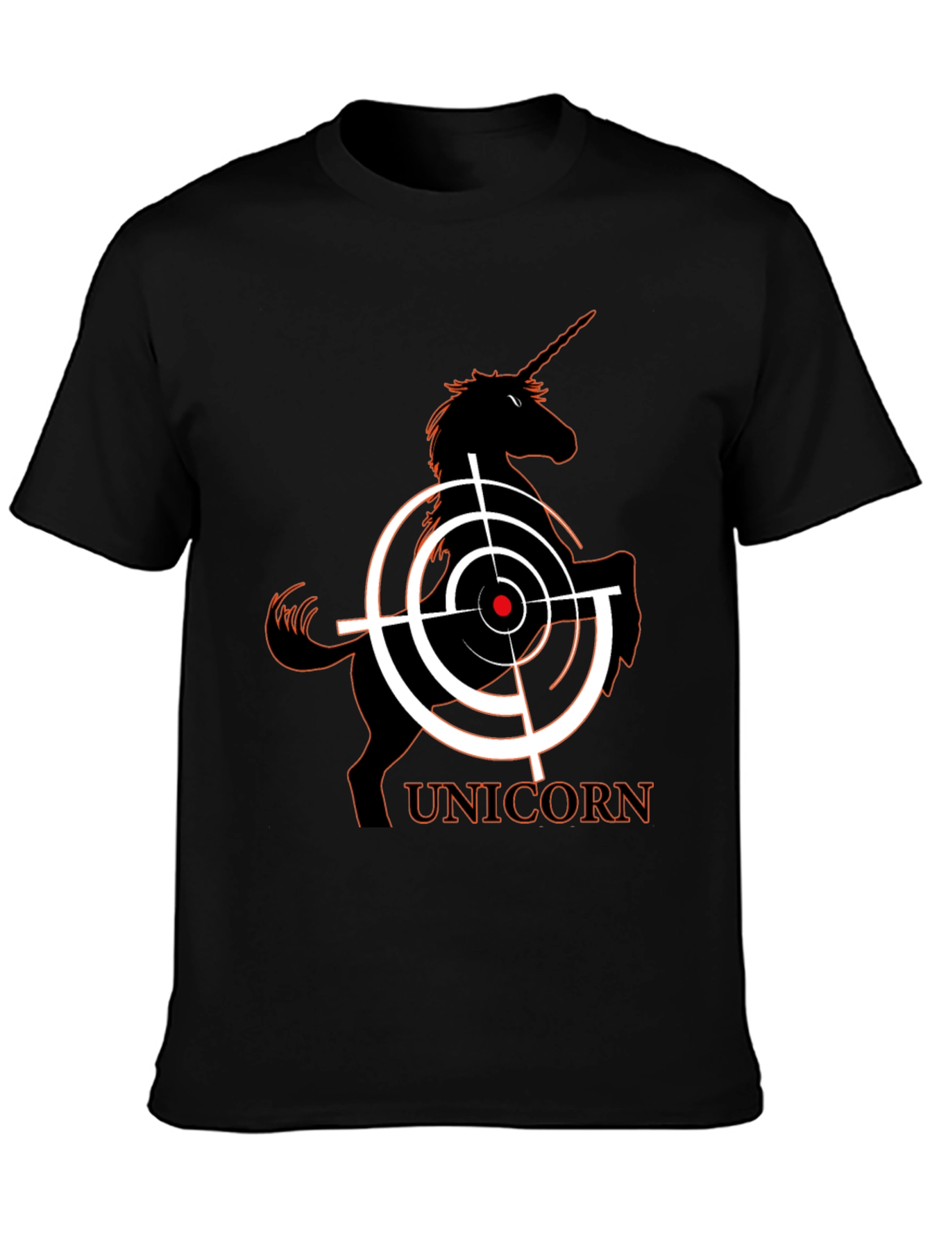 Unicorn Target T-Shirt - Black