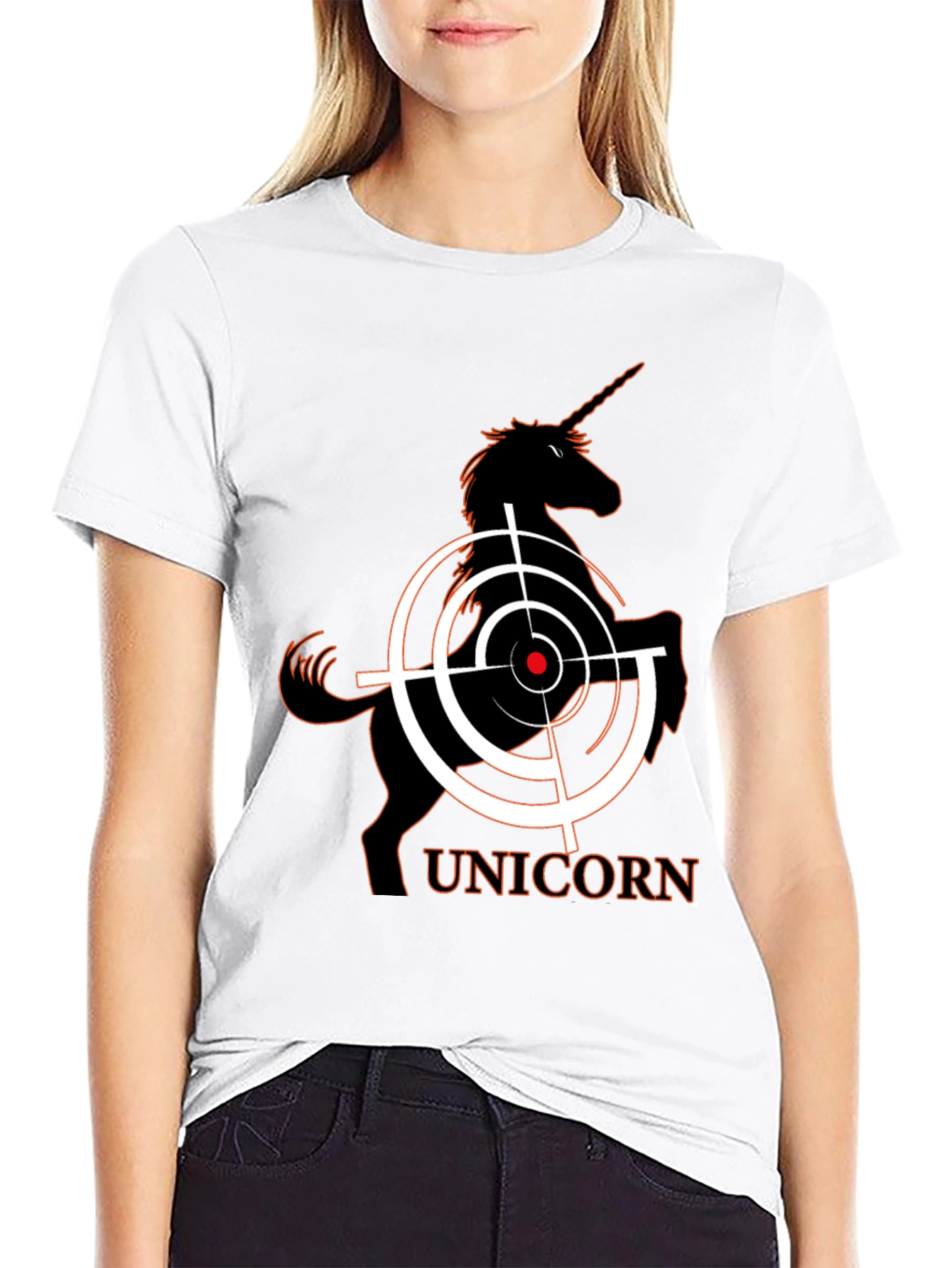 Unicorn Target T-Shirt - Black