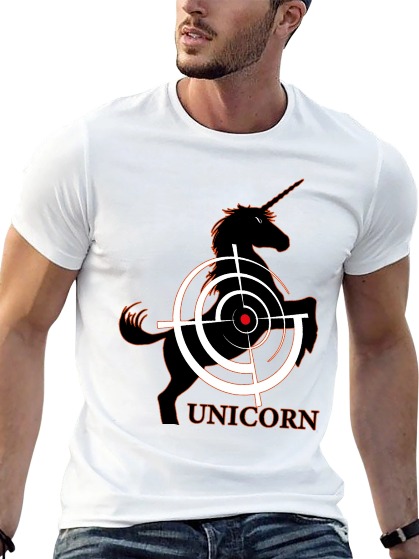 Unicorn Target T-Shirt - Black