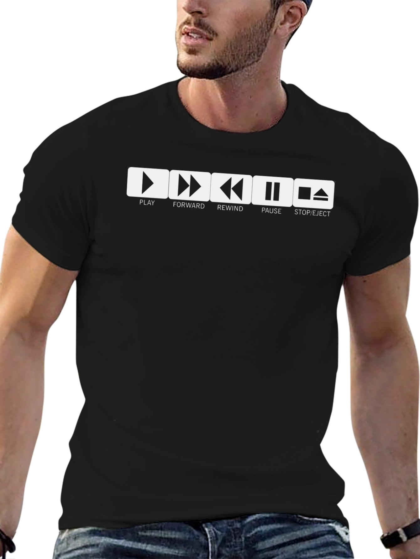 Retro Media Player Graphic Tee