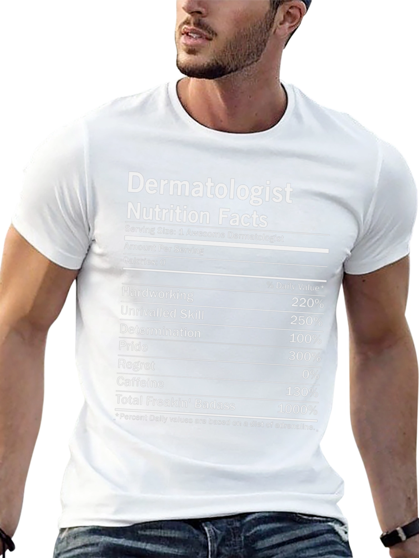 Dermatologist Nutrition Facts Black T-Shirt