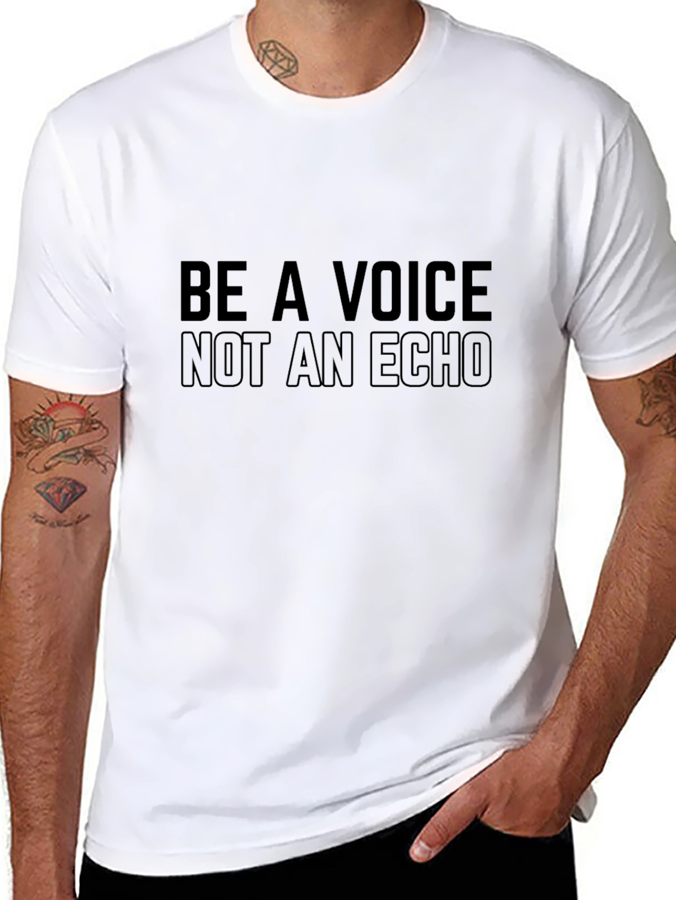 Voice Not Echo Graphic Tee - Express Yourself