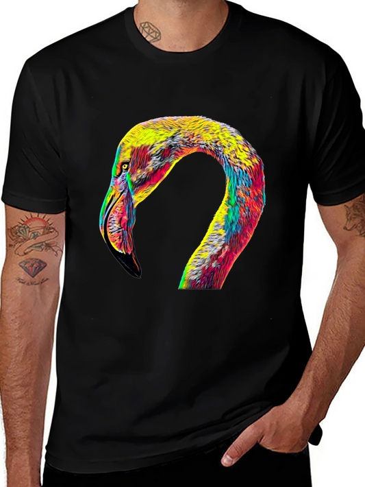 Colorful Flamingo Graphic T-Shirt - Mens
