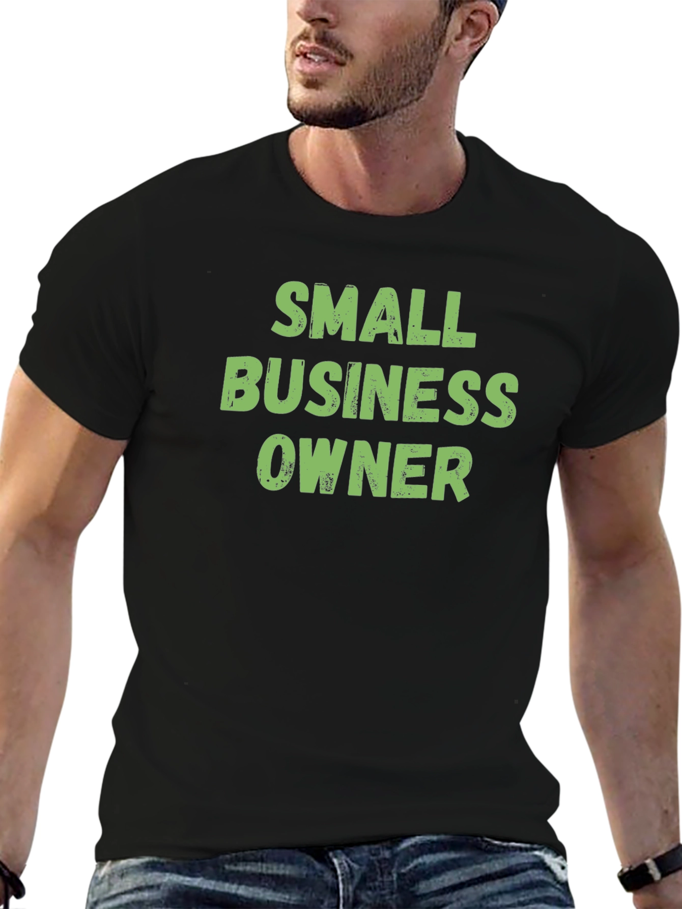 Small Business Owner Tee - Black Cotton T-Shirt