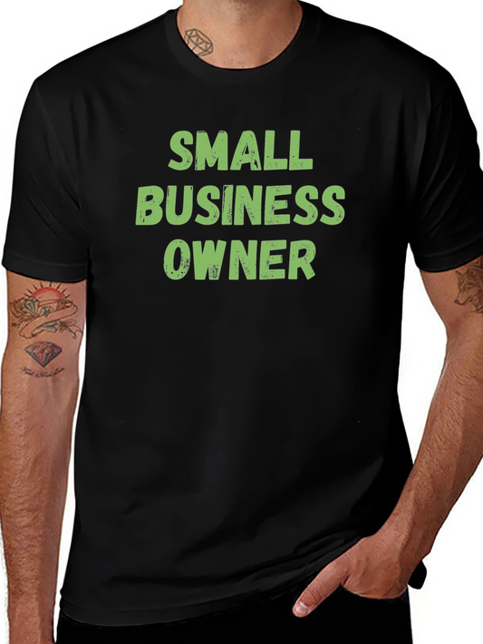 Small Business Owner Tee - Black Cotton T-Shirt