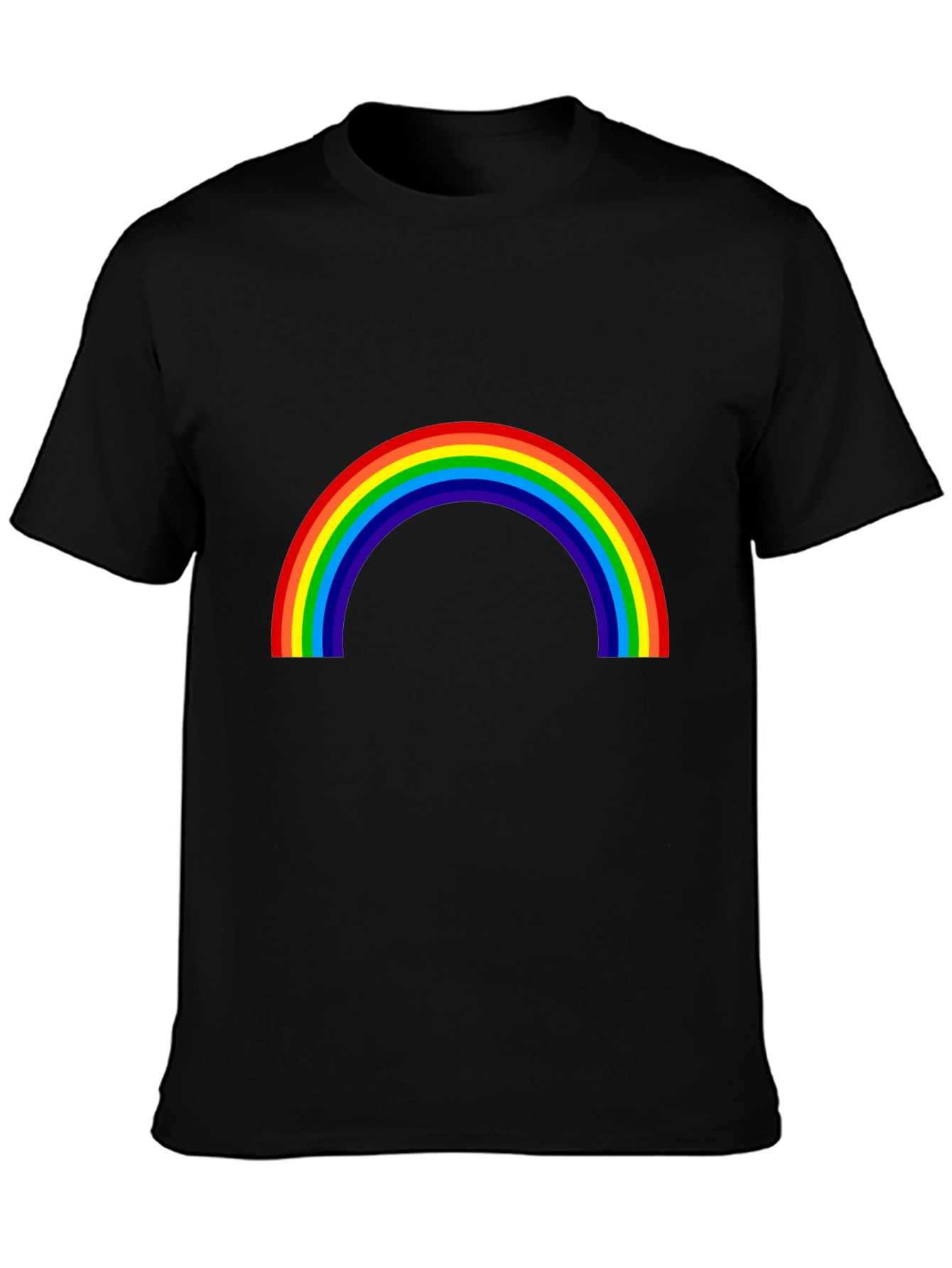 Rainbow Graphic T-Shirt - Black Cotton Tee