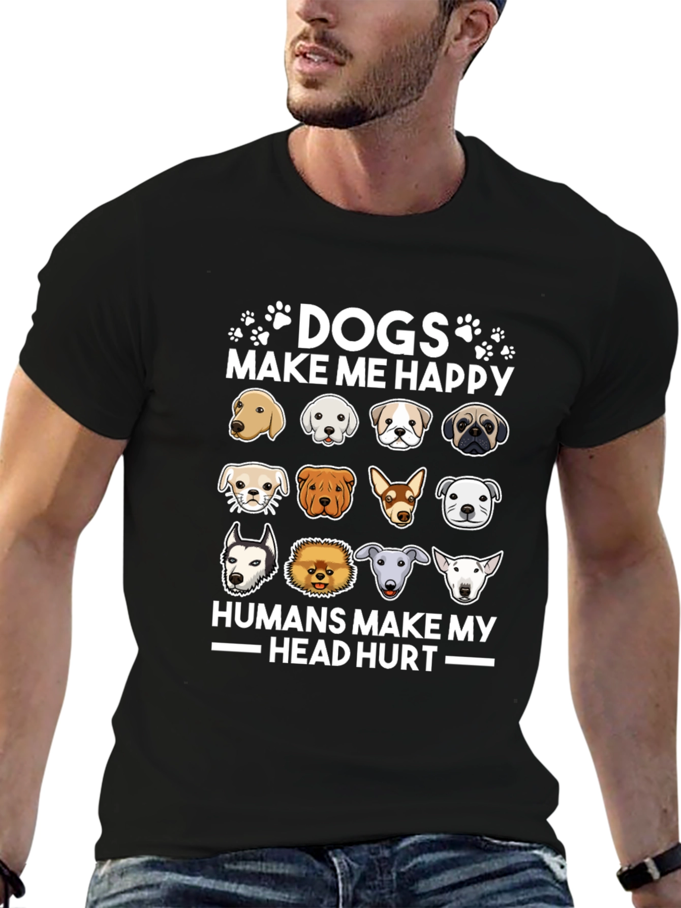 Dogs Make Me Happy T-Shirt