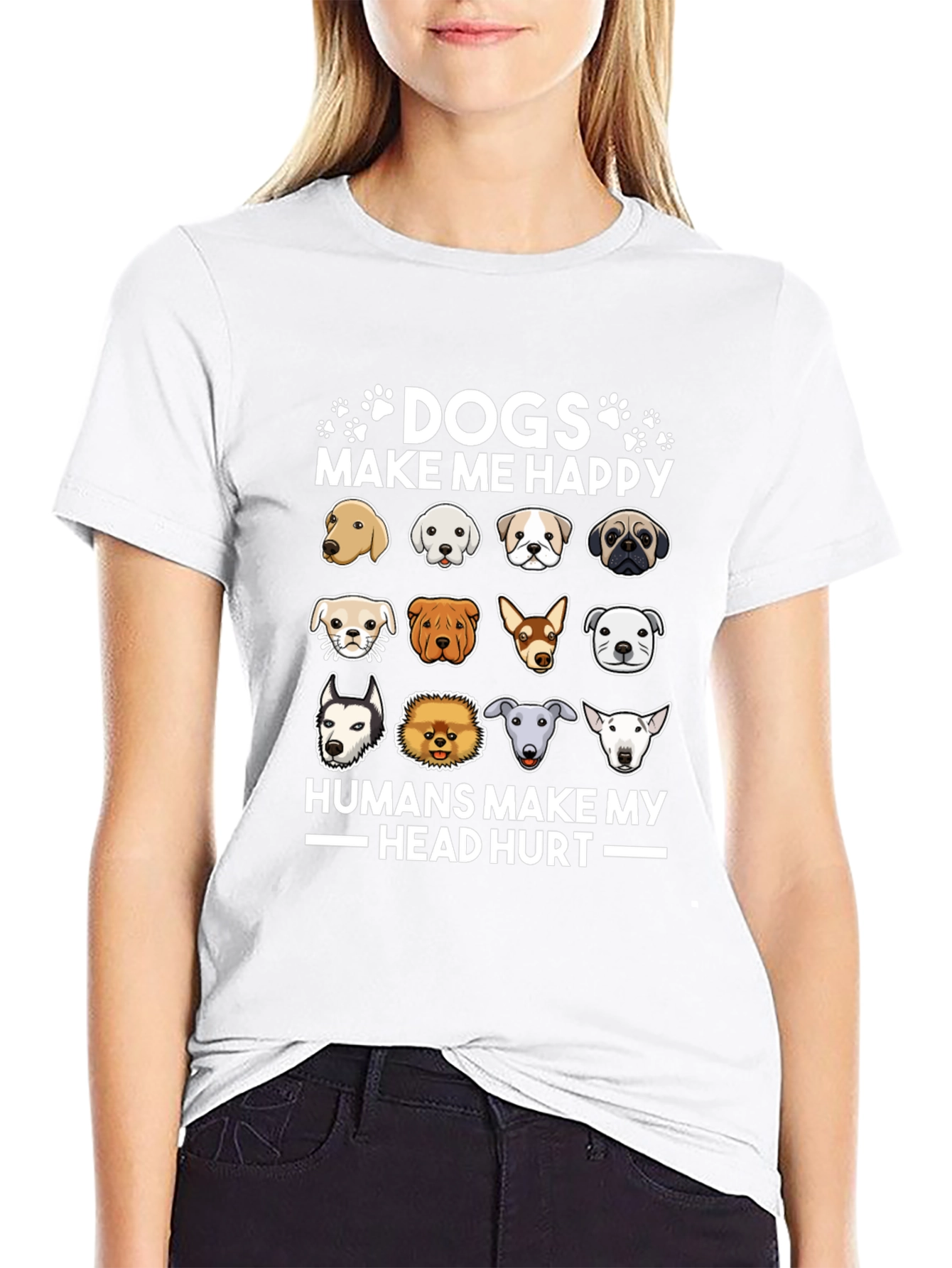 Dogs Make Me Happy T-Shirt