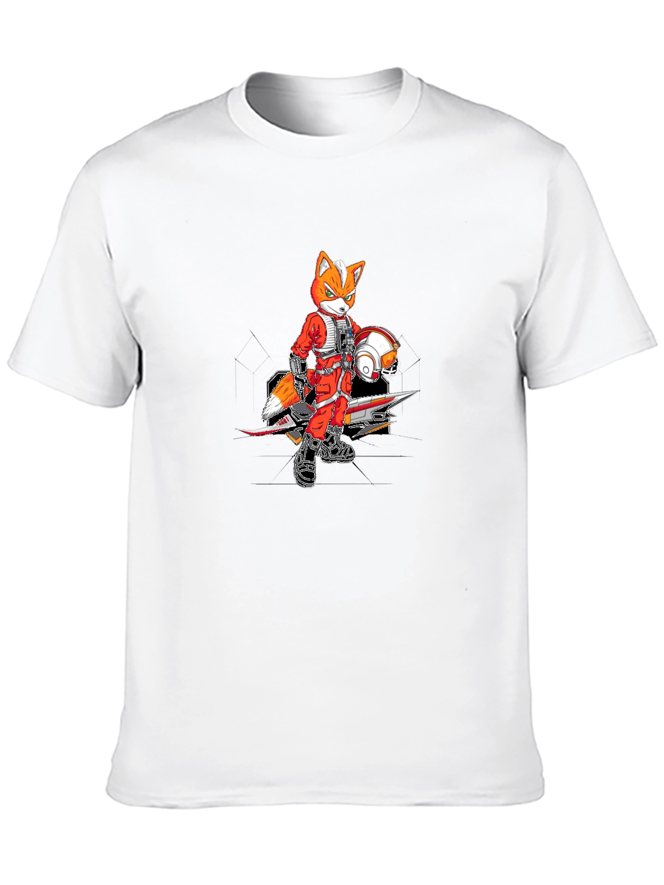 Fox Pilot Graphic Tee - Black Crew Neck T-Shirt
