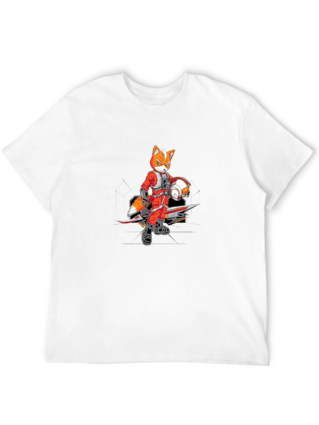 Fox Pilot Graphic Tee - Black Crew Neck T-Shirt