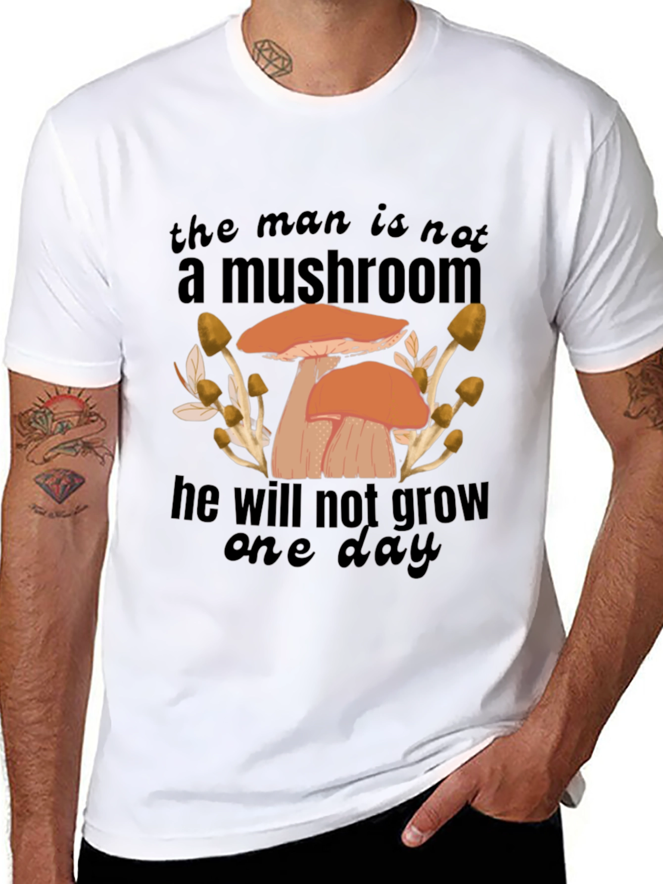 Mushroom Humor Graphic T-Shirt