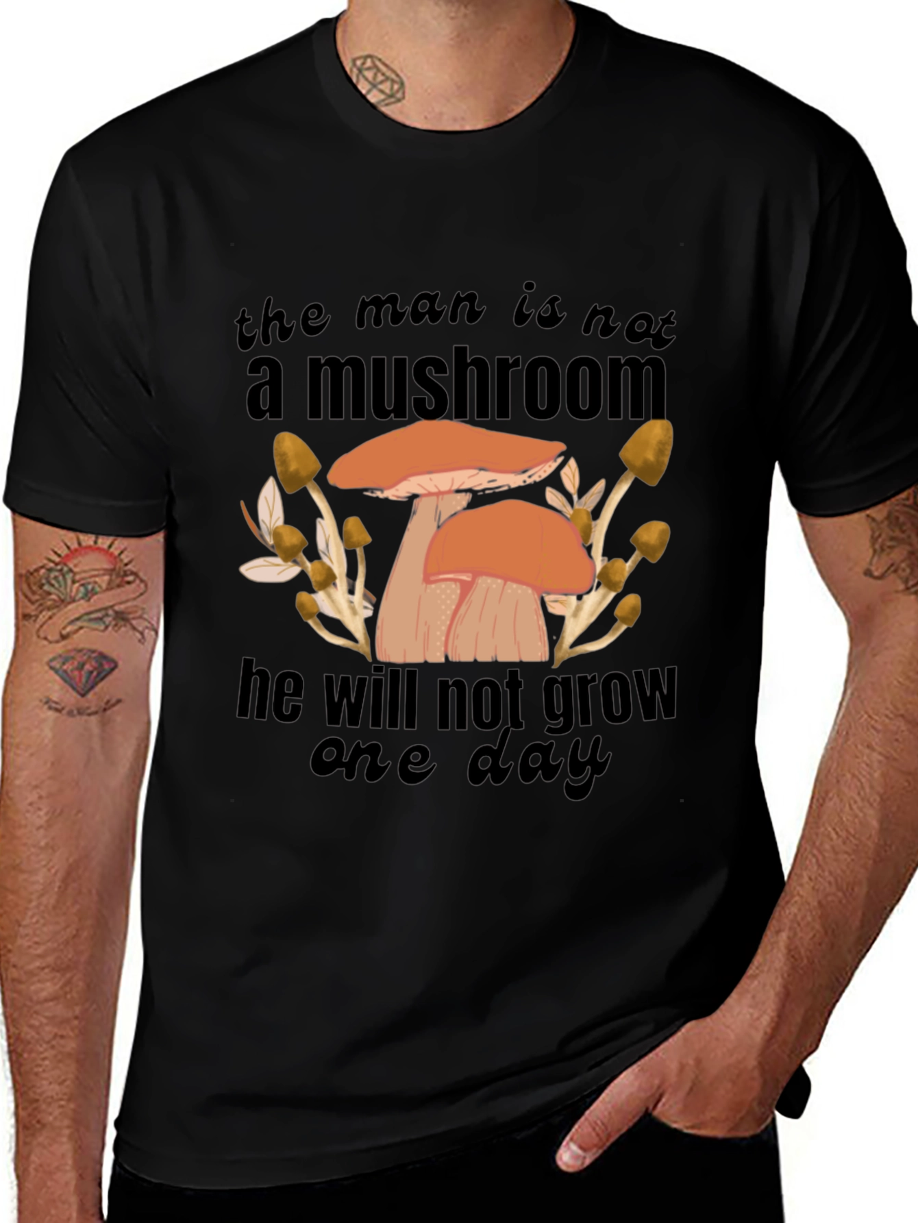 Mushroom Humor Graphic T-Shirt
