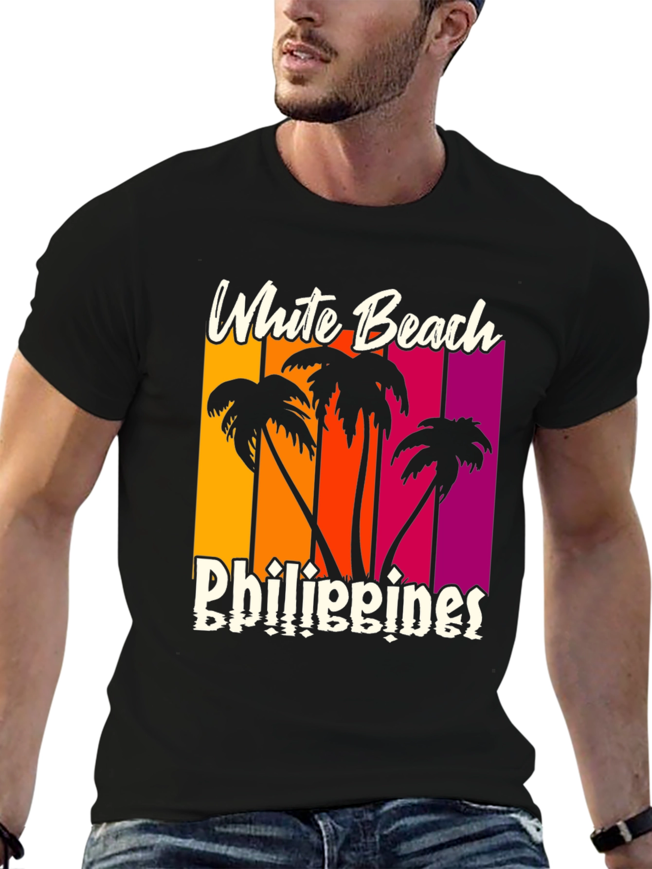 White Beach Philippines Graphic T-Shirt